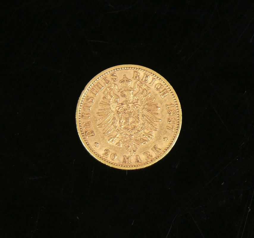 Goldmünze20 Mark; 1887, Wilhelm Deutscher Kaiser König von Preussen A; ss/vz - Image 2 of 2