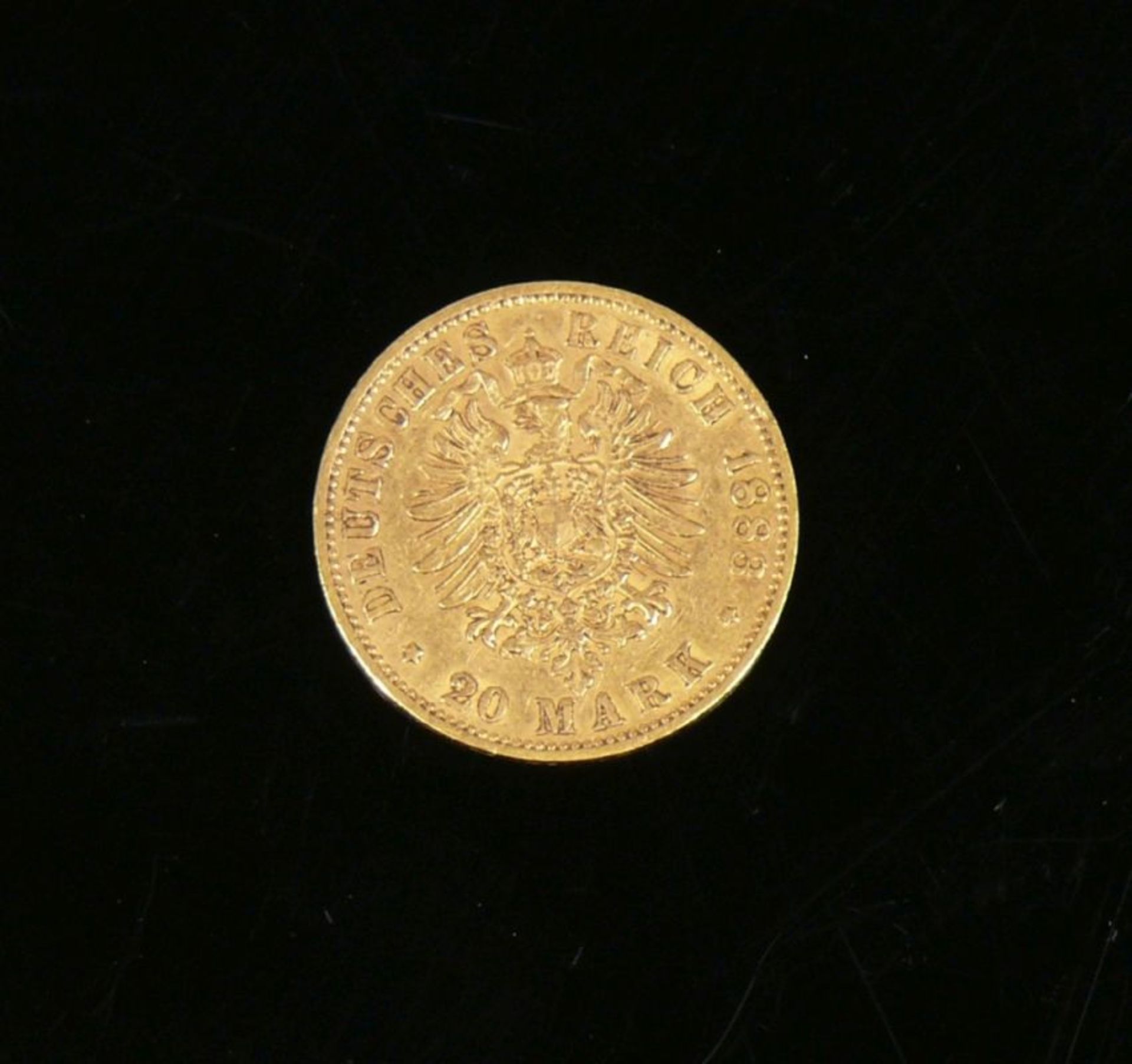 Goldmünze20 Mark; 1883, Wilhelm Deutscher Kaiser König von Preussen A; ss/vz - Bild 2 aus 2