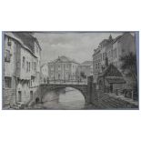 Vuidar, J. (Frankreich/Belgien 2.H. 19.Jh)"Blick auf Brücke Pont St. Nicolas, 1870";