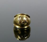 Damenring8ct GG; mit Monogramm JL; Ringgr. 57; 11g