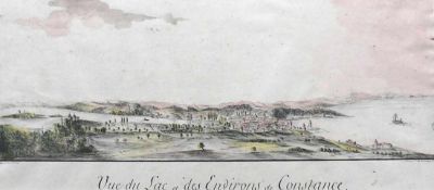 Konstanz (1806)"Vue du Lac et des Environs de Constance"; Ansicht auf Konstanz von Norden aus mit