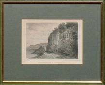 Überlingen (Mitte 19.Jh.)"Heidenhöhlen"; Stahlstich von Rohbock/Fesca; ca. 10 x 15 cm; unter PP