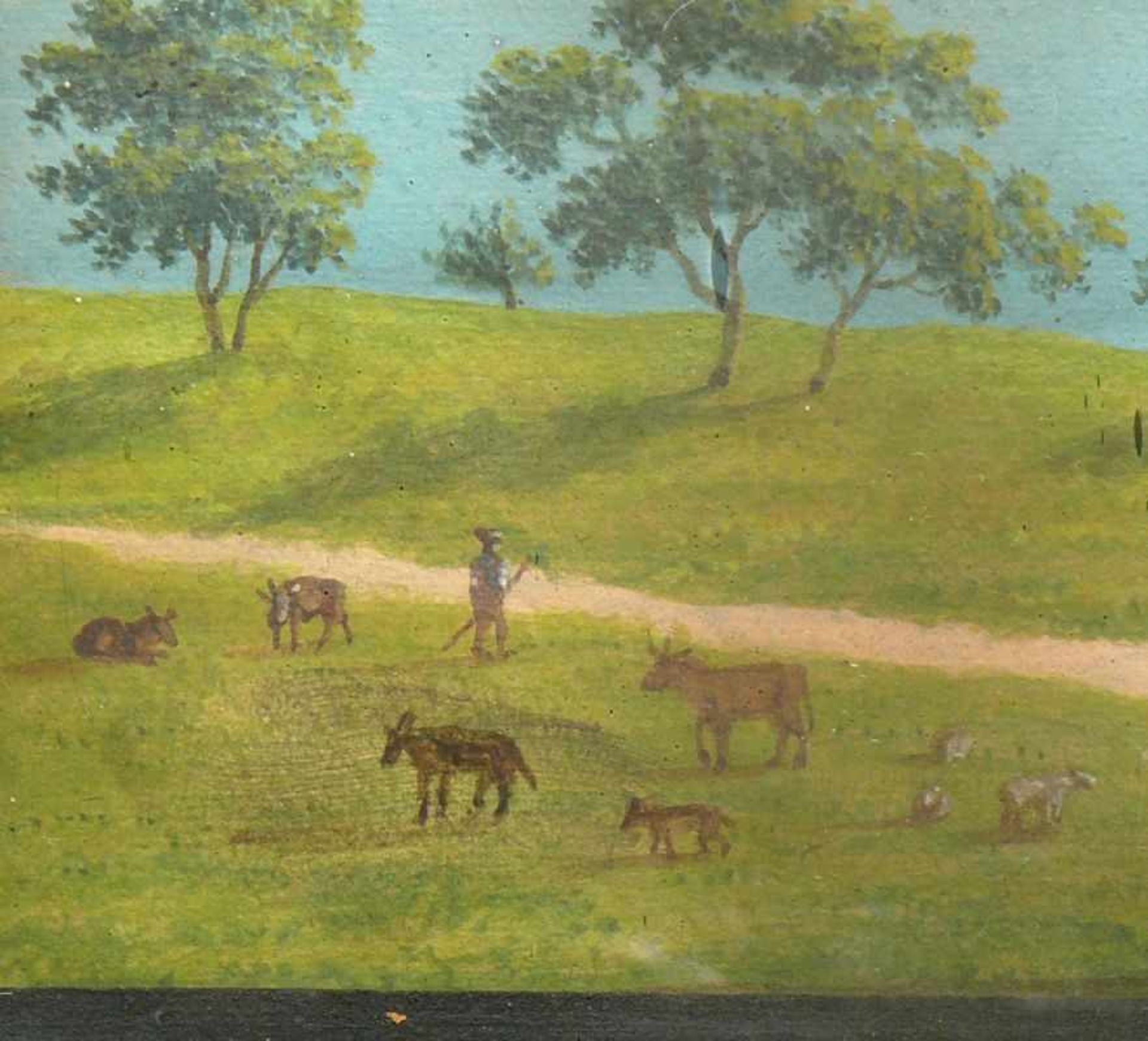 Meinau (um 1830)"Blick vom Ufer auf die Insel Meinau"; im linken Vordergrund Bauer mit Kühe; - Bild 6 aus 7