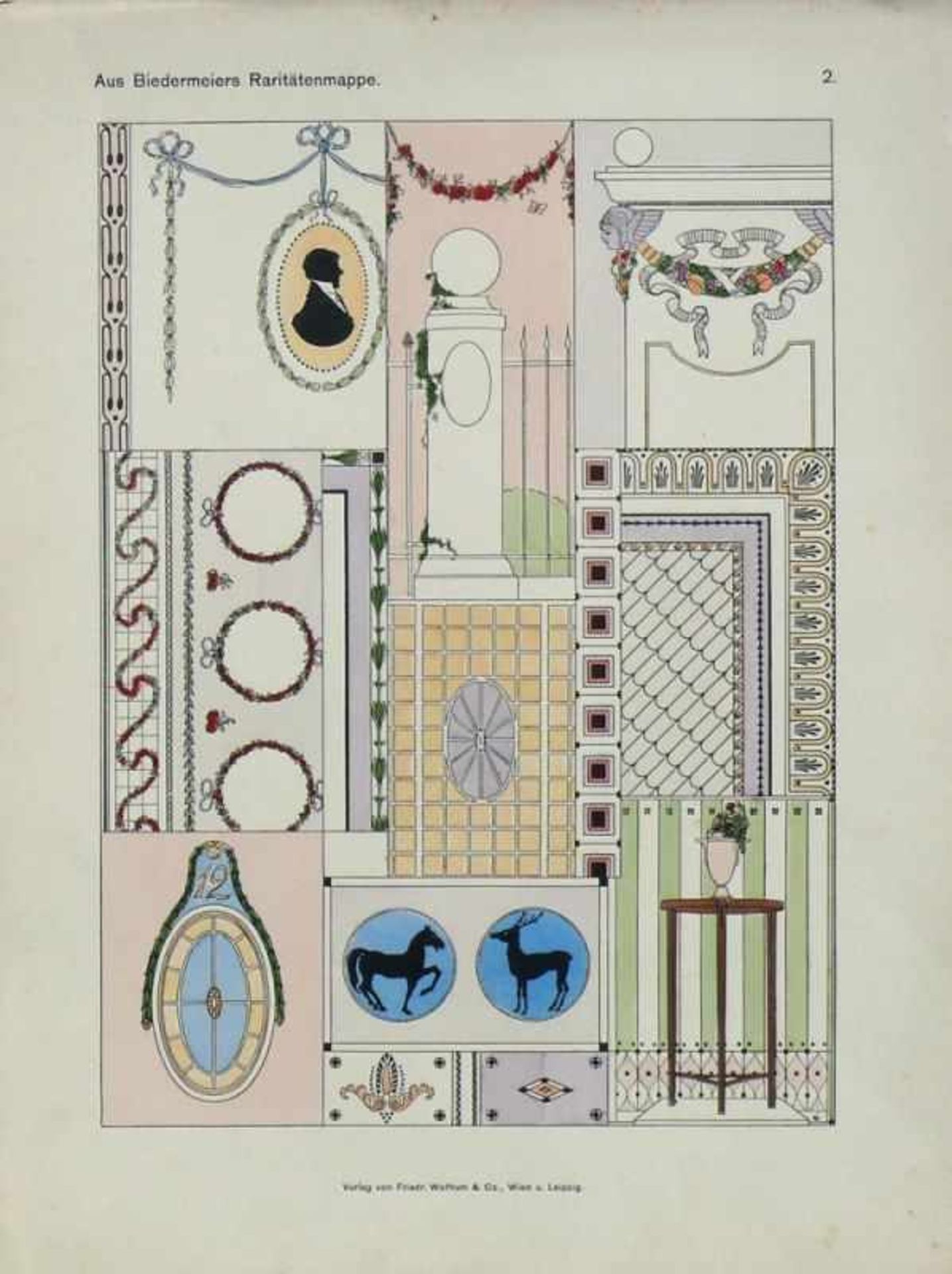 Aus Biedermeiers RaritätenmappeVerlag für Architektur und Kunstgewerbe Friedr. Wolfrum & Co.; Wien - Bild 4 aus 5