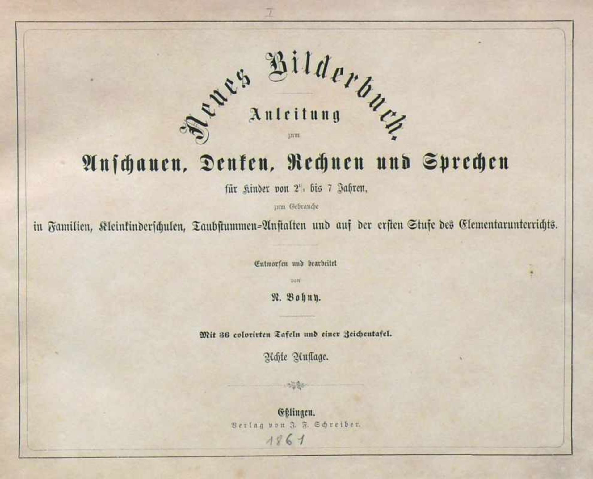 N. Bohny's neues BilderbuchAnleitung zum Anschauen, Denken, Rechnen und Sprechen für Kinder von 2 - Bild 2 aus 4