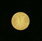Goldmünze20 Mark; 1872, Wilhelm Deutscher Kaiser König von Preussen A; ss/vz