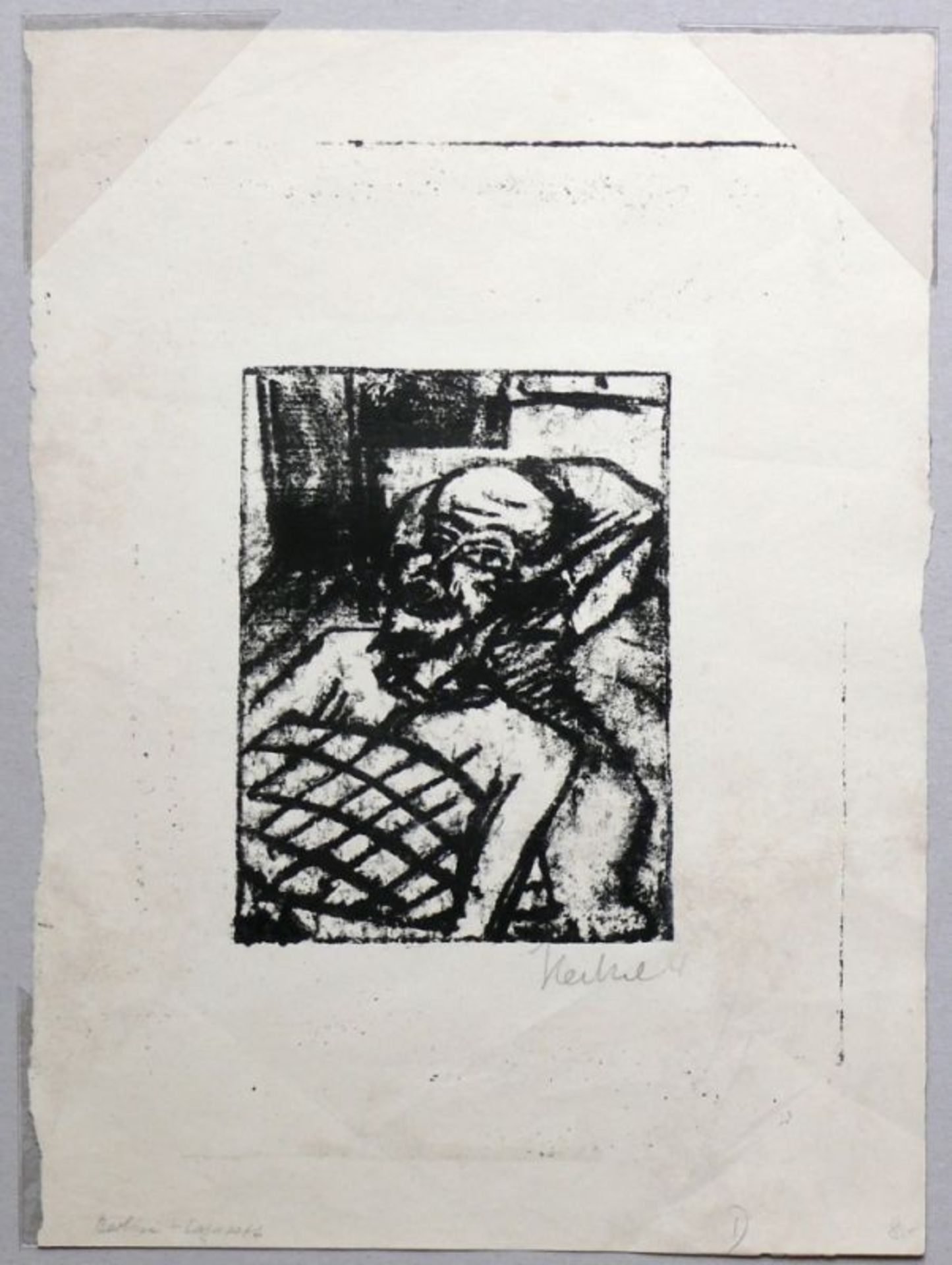 Heckel, Erich (1883 Döbeln - 1970 Hemmenhofen/Radolfzell)"Verwundeter"; von 1914; Lithographie; - Bild 4 aus 8