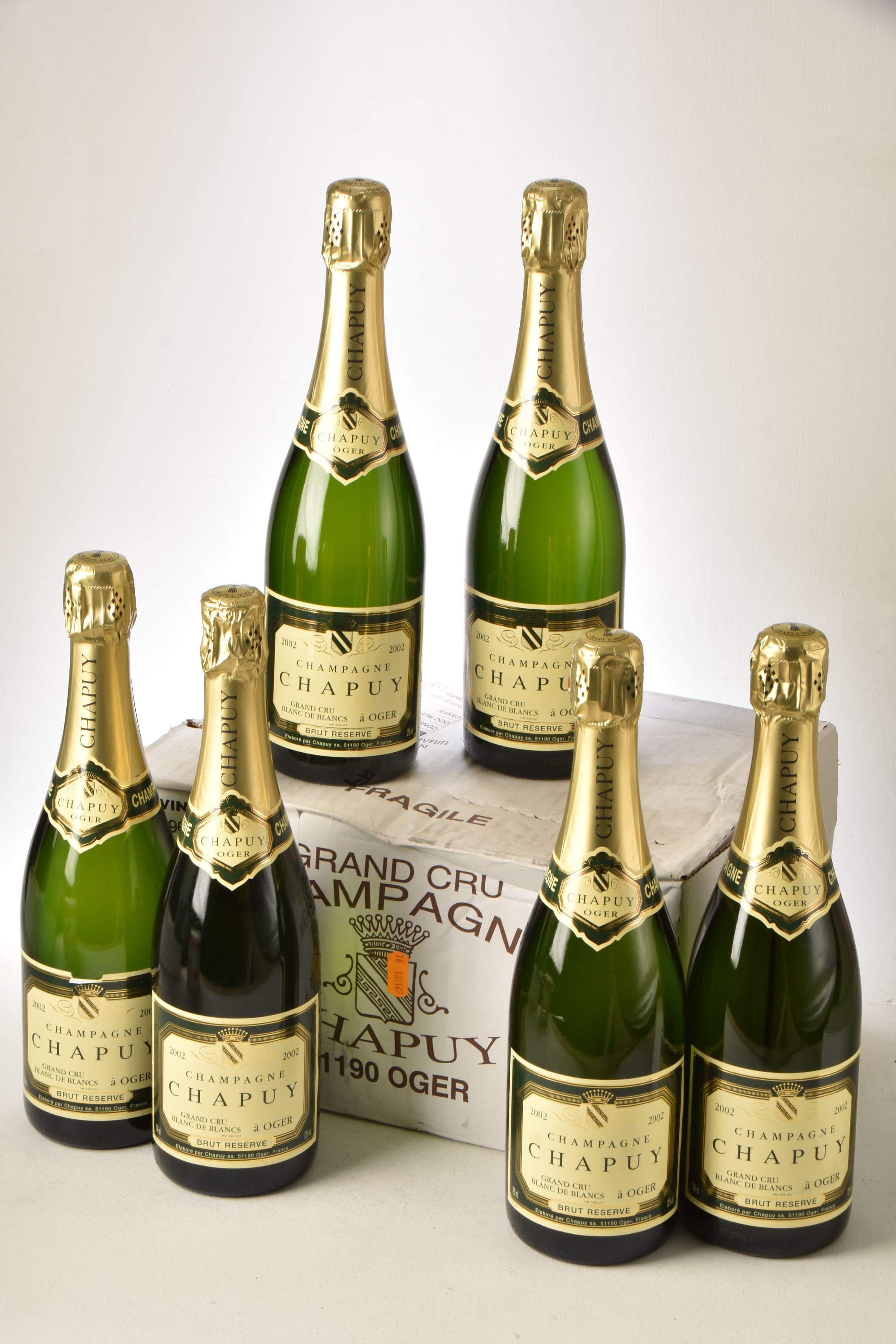 Champagne Chapuy Carte Verte Blanc De Blancs 2002 12 bts OCC IN BOND