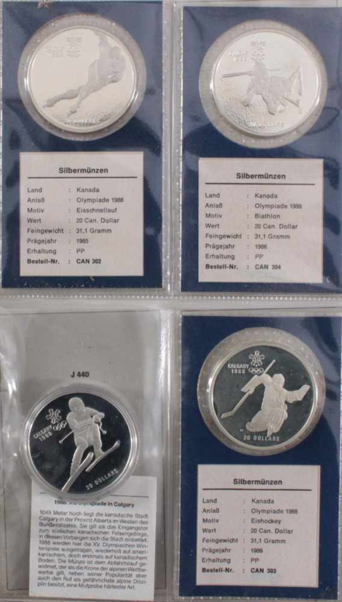Silber-Münzsammlung USA / Kanada23 Silbermünzen13x 1/2 Dollar Münzen, hiervon 1 nicht Silber.7x 1 - Image 5 of 5