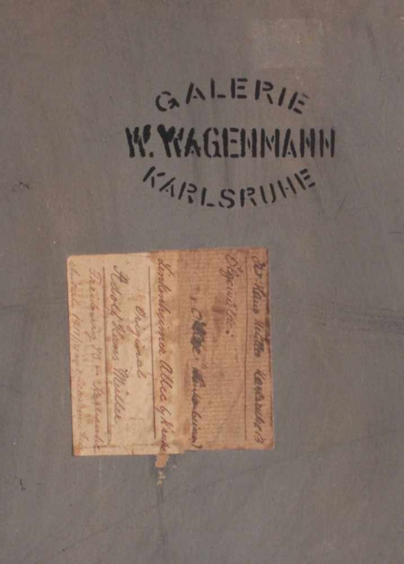 Hans Adolf Müller (1888-1934). "Linkenheimmer Allee im Karlsruhe"﻿﻿﻿Öl auf Pappe, unten links - Bild 5 aus 6