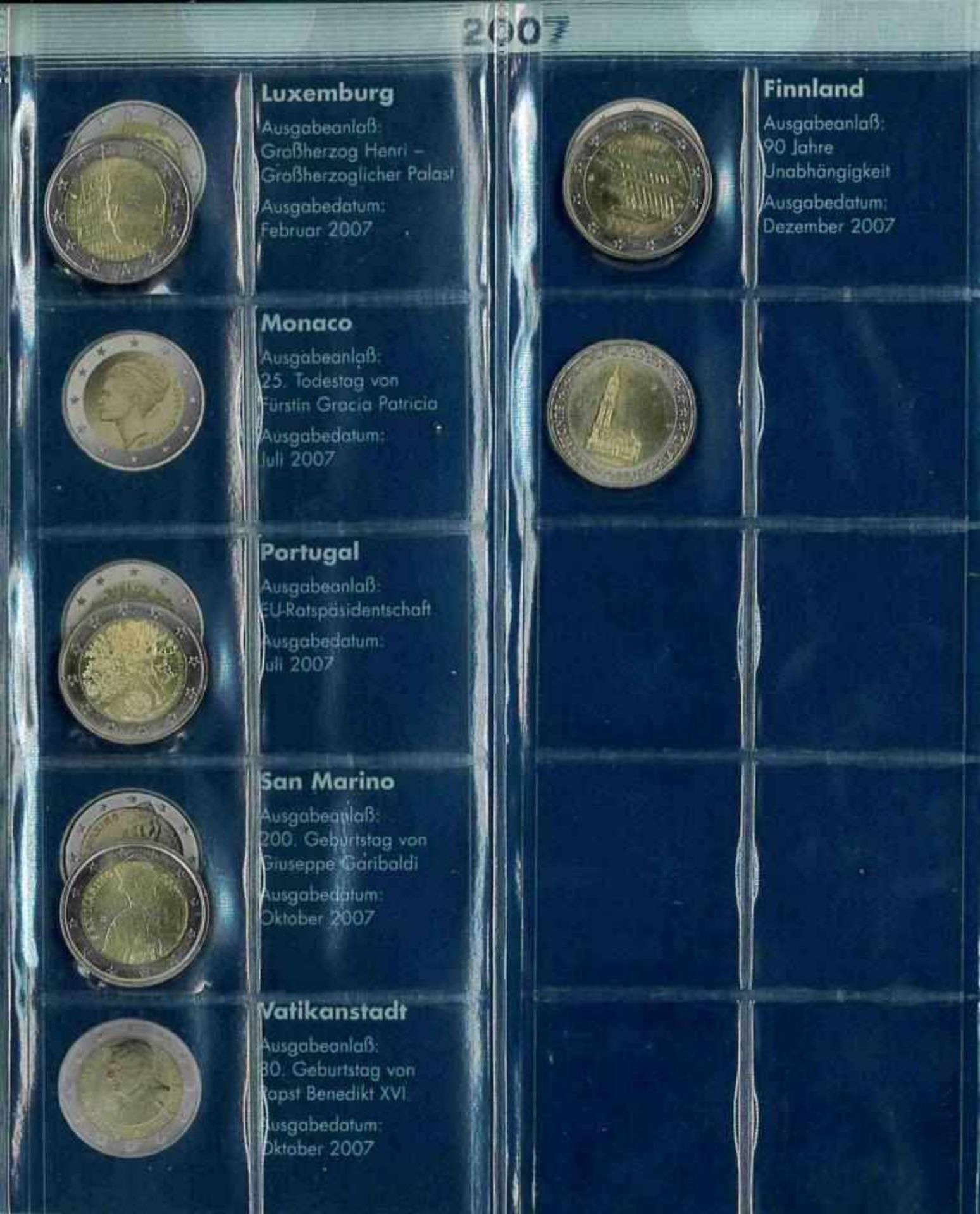 Sammlung 2-Euro Gedenkmünzen inkl. San Marino 2004-20112 Ordner mit insgesamt über 140 2-Euro - Bild 12 aus 13