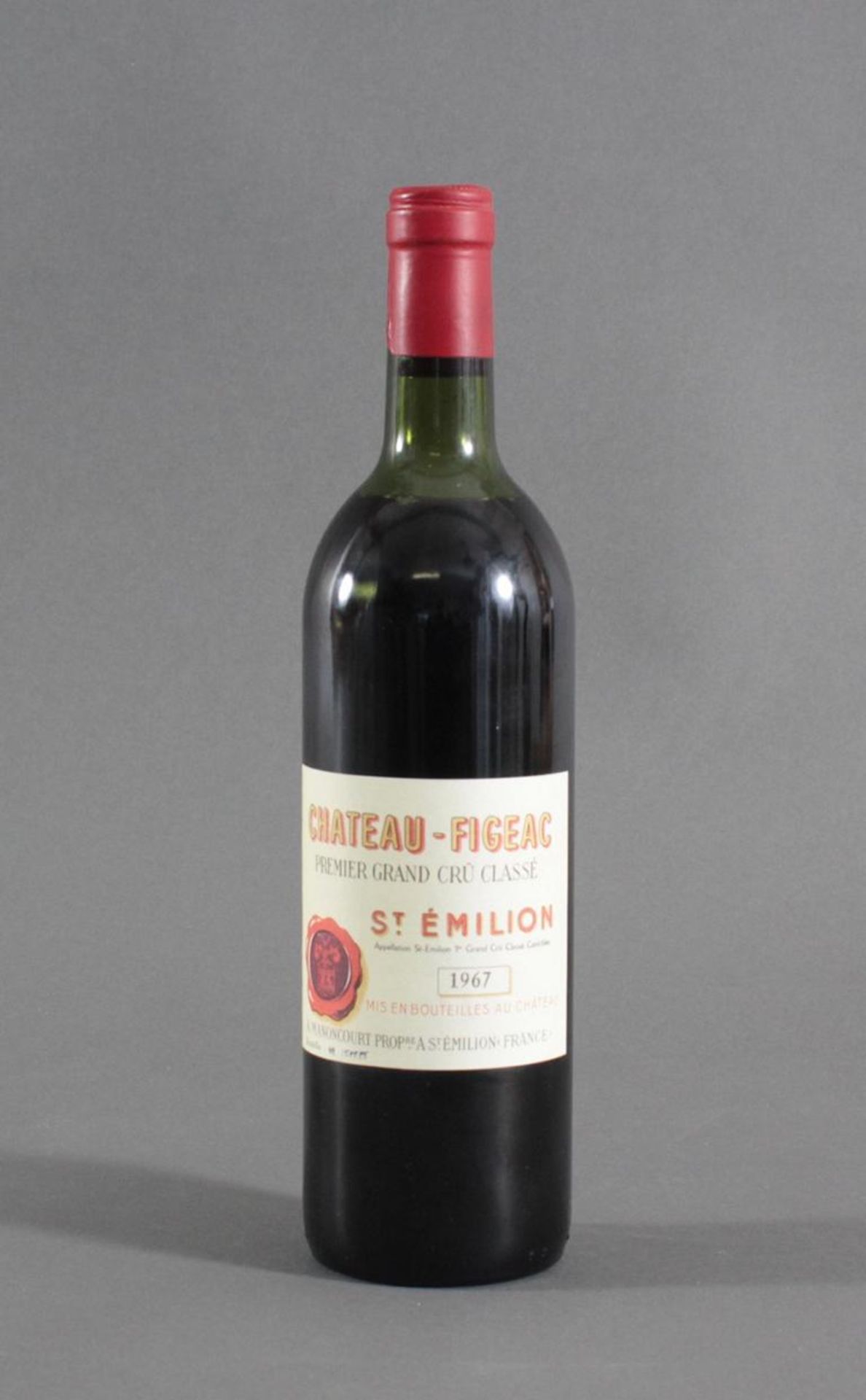 1967 Château FigeacPremier Grand Cru Classe, Saint-Emilion, ca. 75 cl