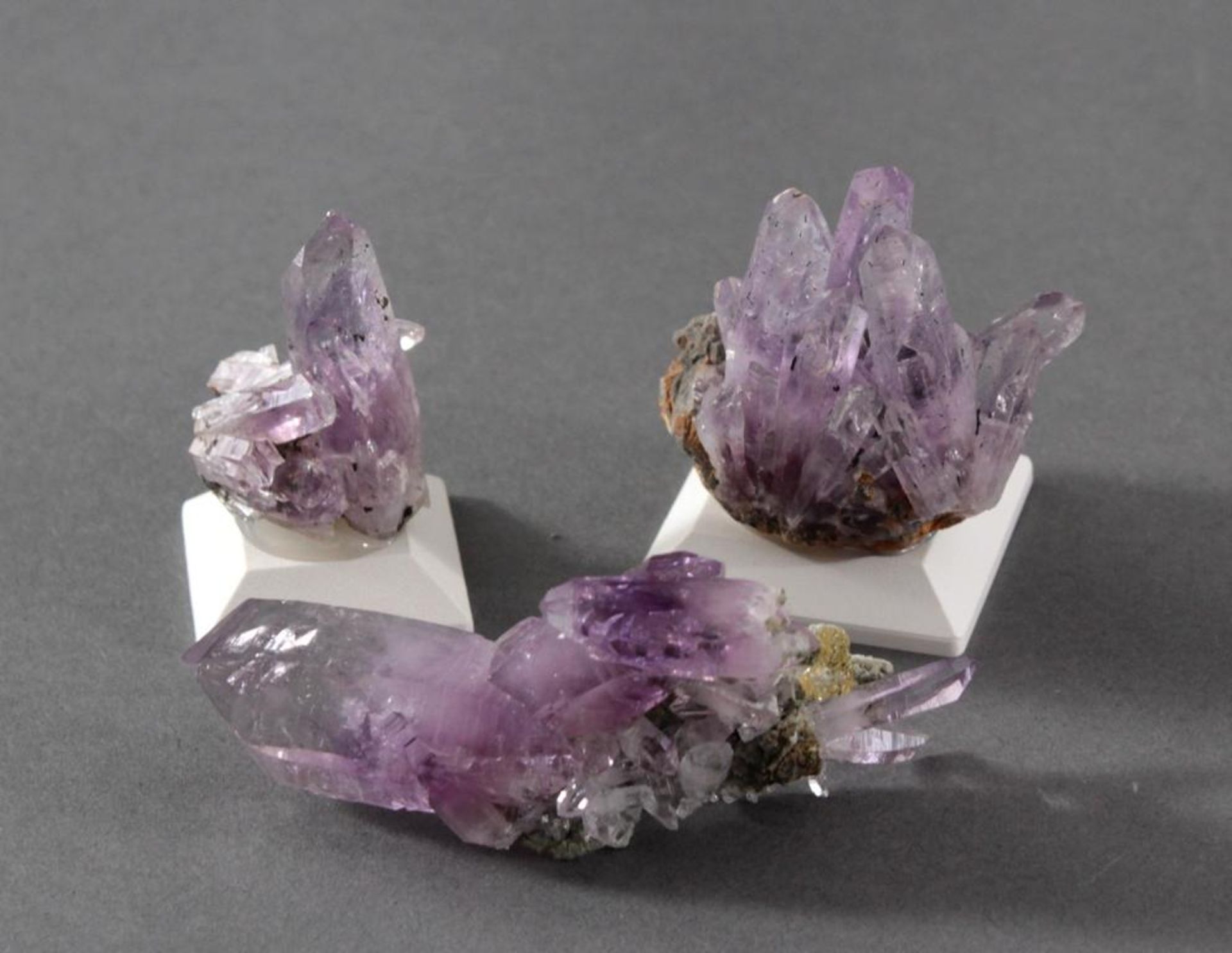 3 Amethyste aus MexikoLänge ca.  4,5 - 8 cm - Image 2 of 2