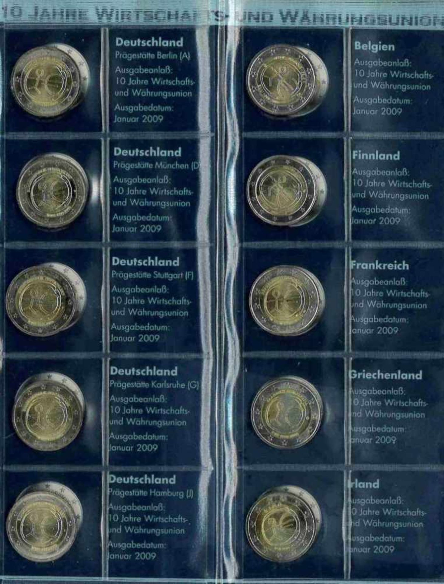 Sammlung 2-Euro Gedenkmünzen inkl. San Marino 2004-20112 Ordner mit insgesamt über 140 2-Euro - Bild 2 aus 13