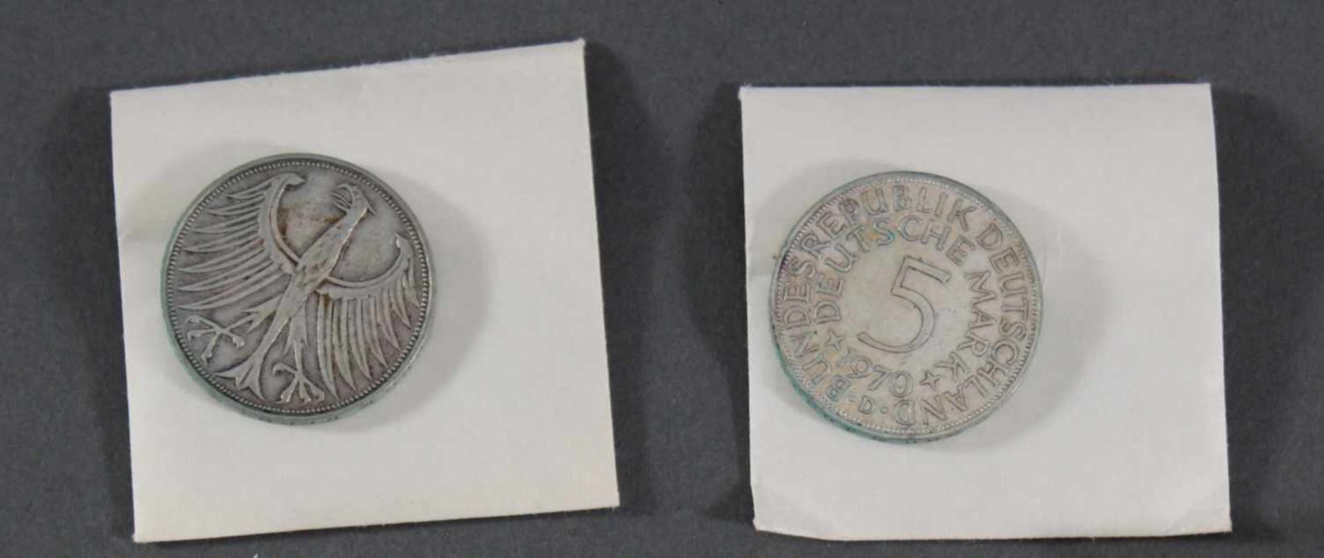 Kleine Sammlung 5-DM MünzenCa. 70 Heiermänner aus den Jahren 1951-1974. - Bild 2 aus 4