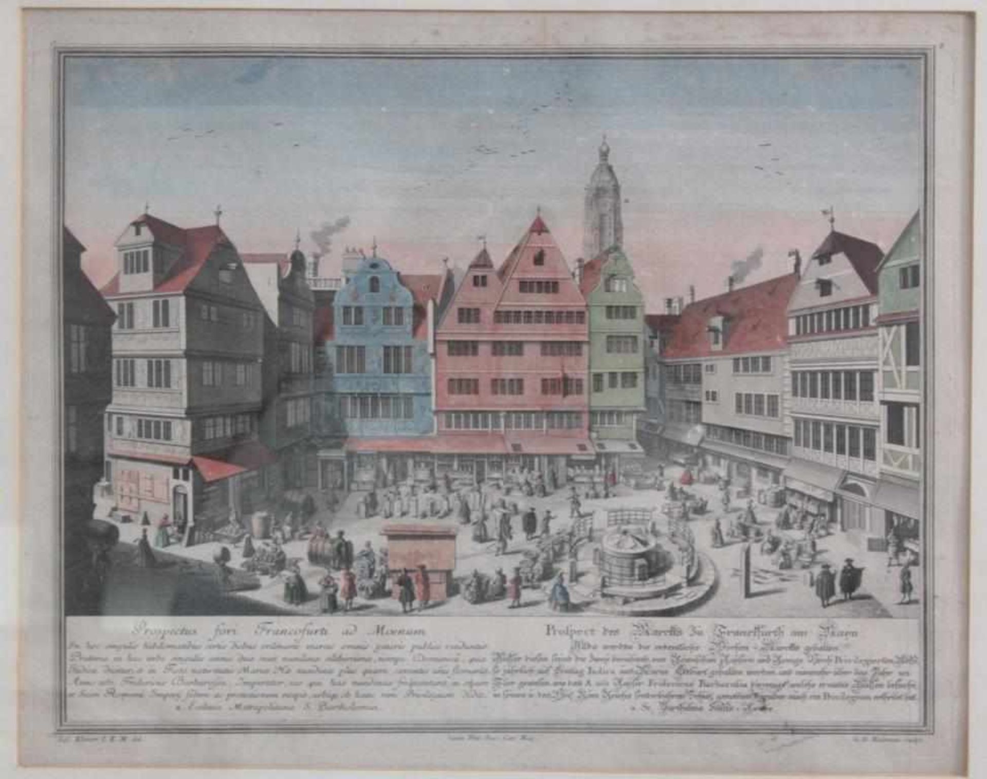 Heumann Georg Daniel 1691 - 1759 Hofkupferstecher in Göttingen nach S. KleinerAnsicht des Markts - Image 2 of 3