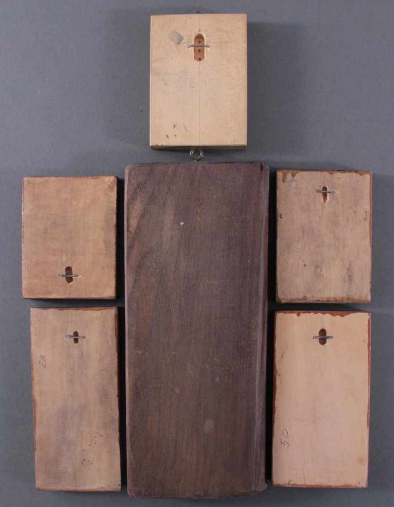 Holzmodeln6 Stück, Holz beschnitzt, für Springerle. Verschieden Formen und Größen - Bild 2 aus 2