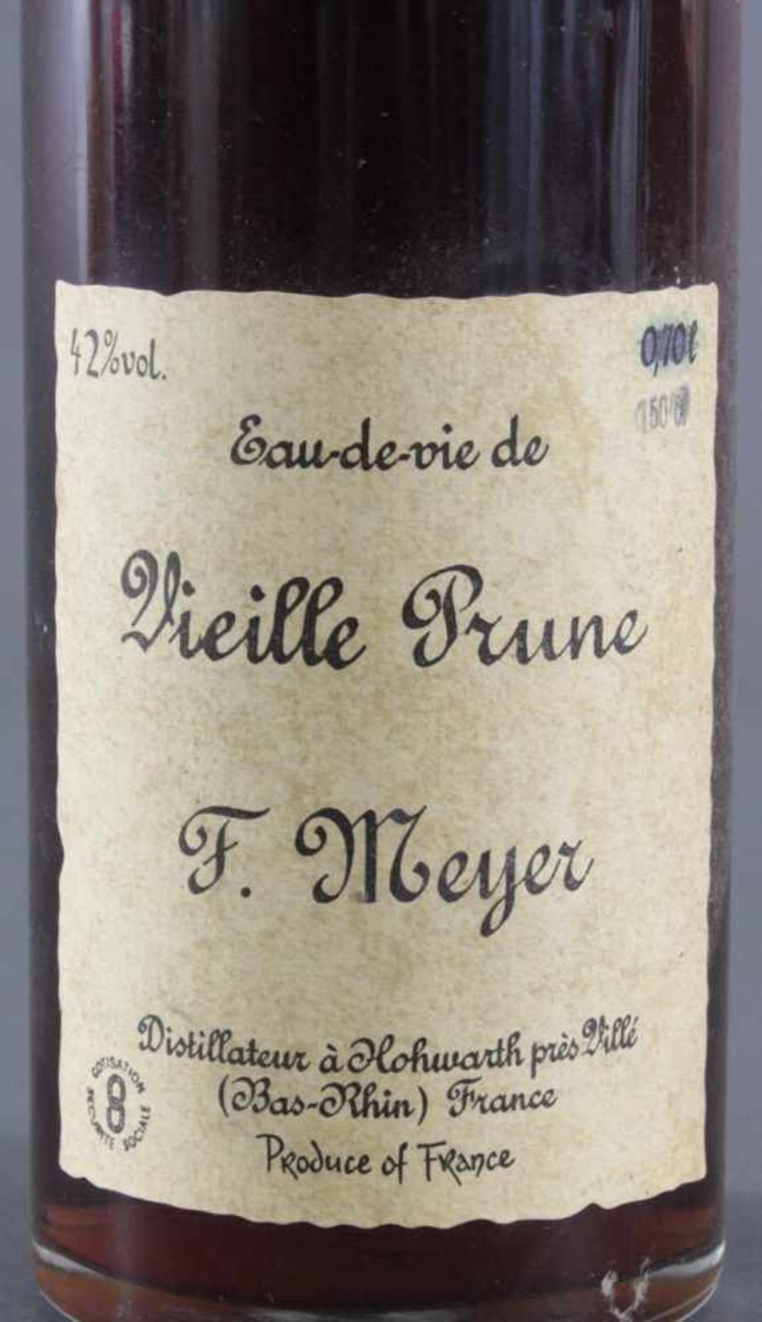 Eau de vie de Vieille Prune, F. Meyer1,5 Liter Flasche, 42% vol. - Bild 2 aus 2