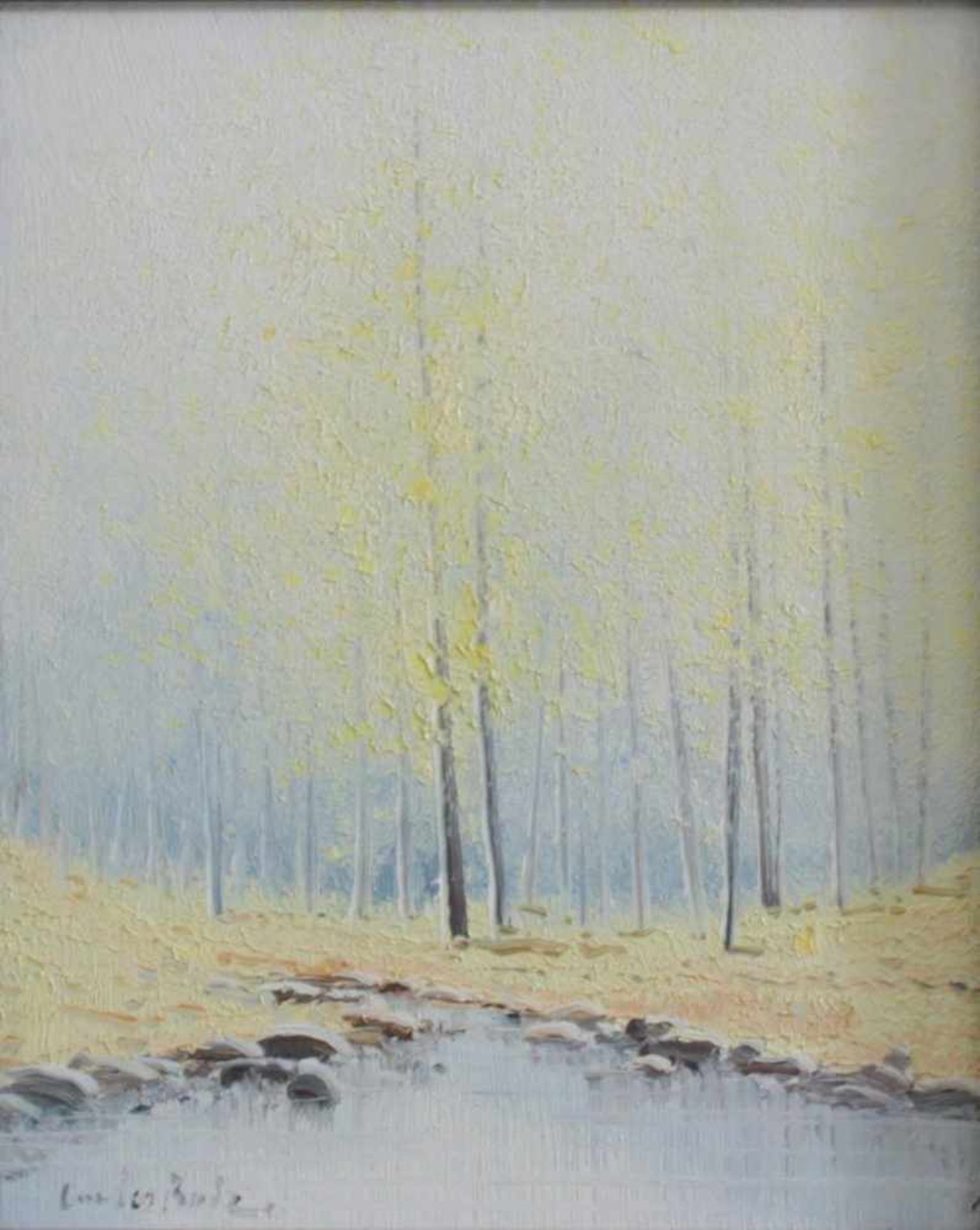 HerbstlandschaftÖl auf Pappe, links unten signiert Cortes Ruiz, ca. 26 x 21 cm. Gerahmt - Image 2 of 4