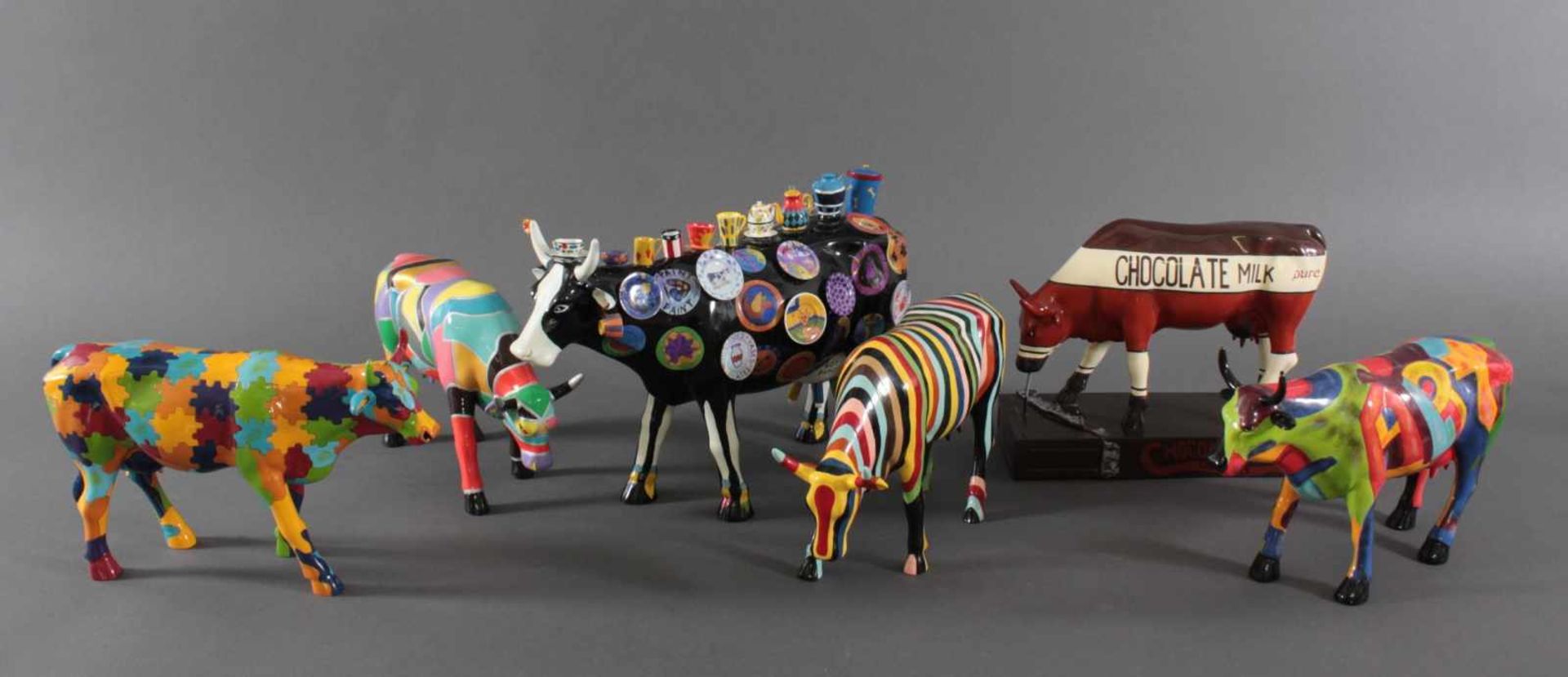 Pop-Art Skulpturen, Kultobjekte der amerikanischen Cow-Parade von Ars Mundi7 Küche, aus polymerem