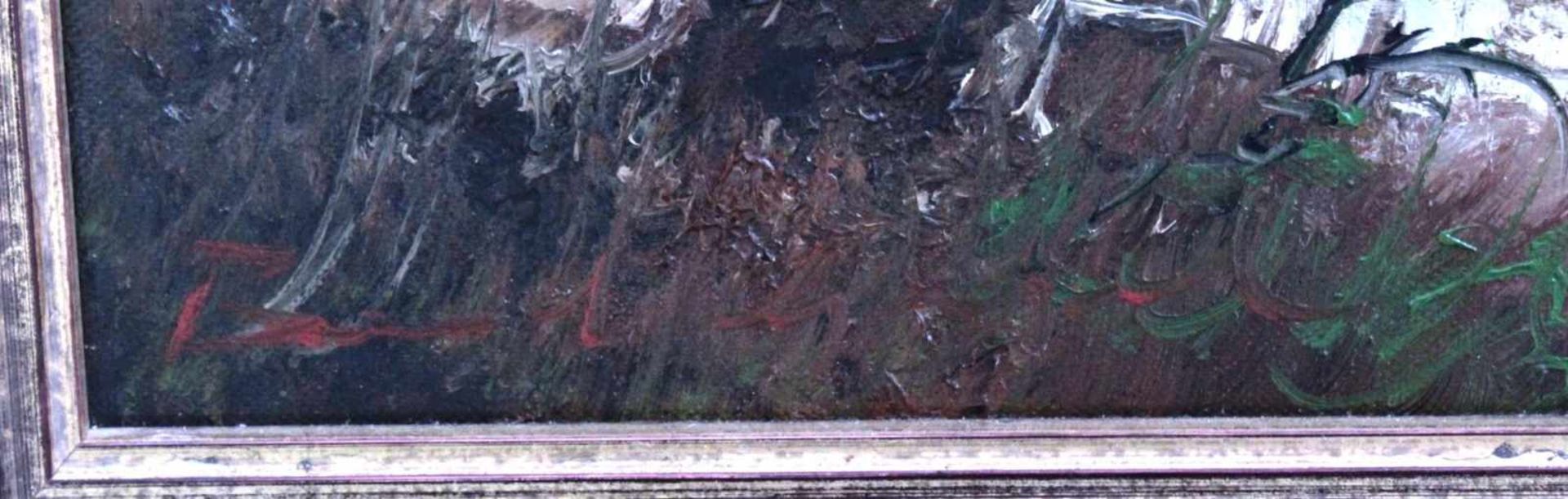 Bernd Gagel (geboren 1940 in Castrop-Rauxel)Öl auf Leinwand, "Alte Dorfbrücke", links unten - Image 3 of 4