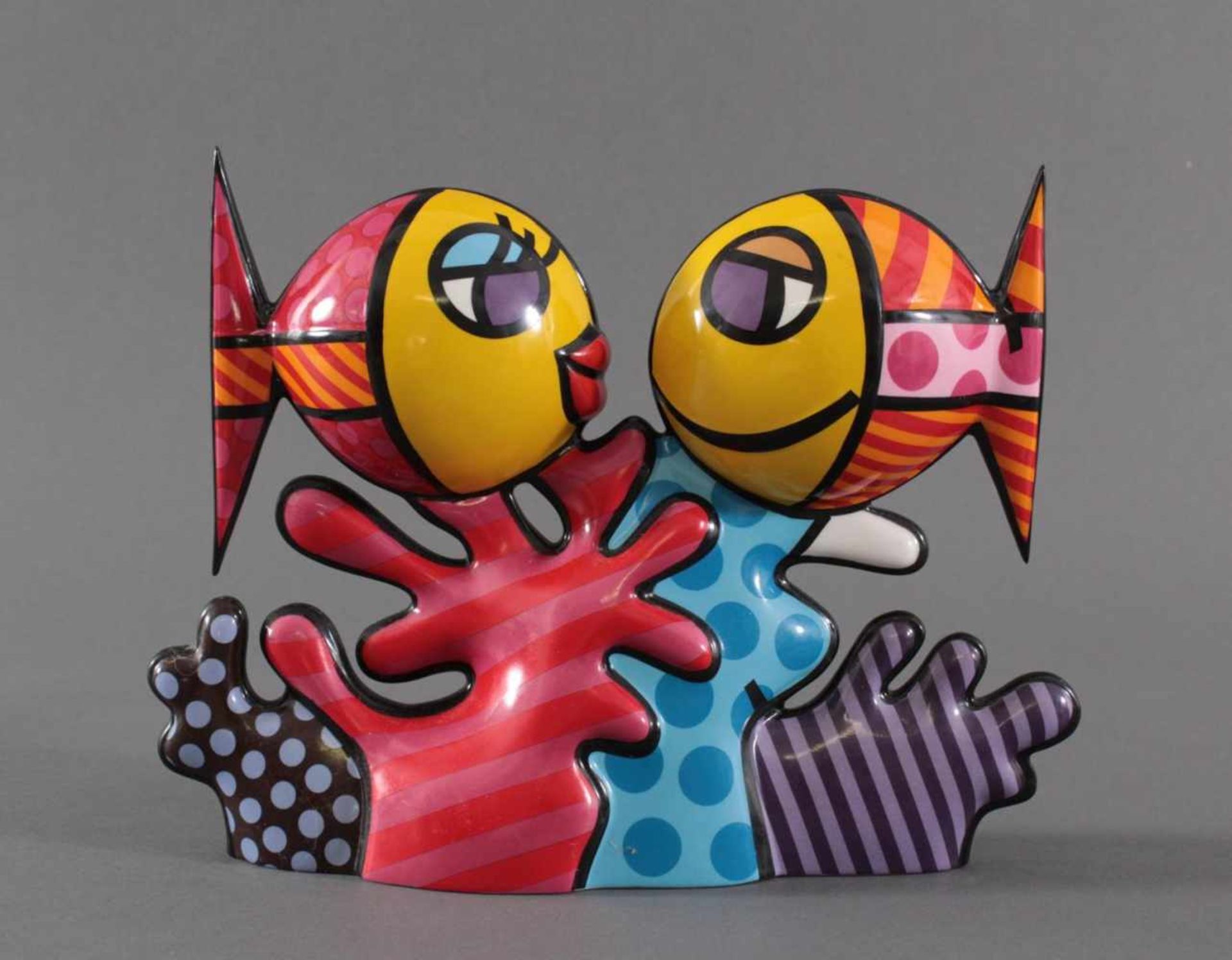 Romero Britto, Porzellanskulptur "Deeply in Love", GoebelLimitierte Edition Nr. 963 von 1000, - Bild 3 aus 6