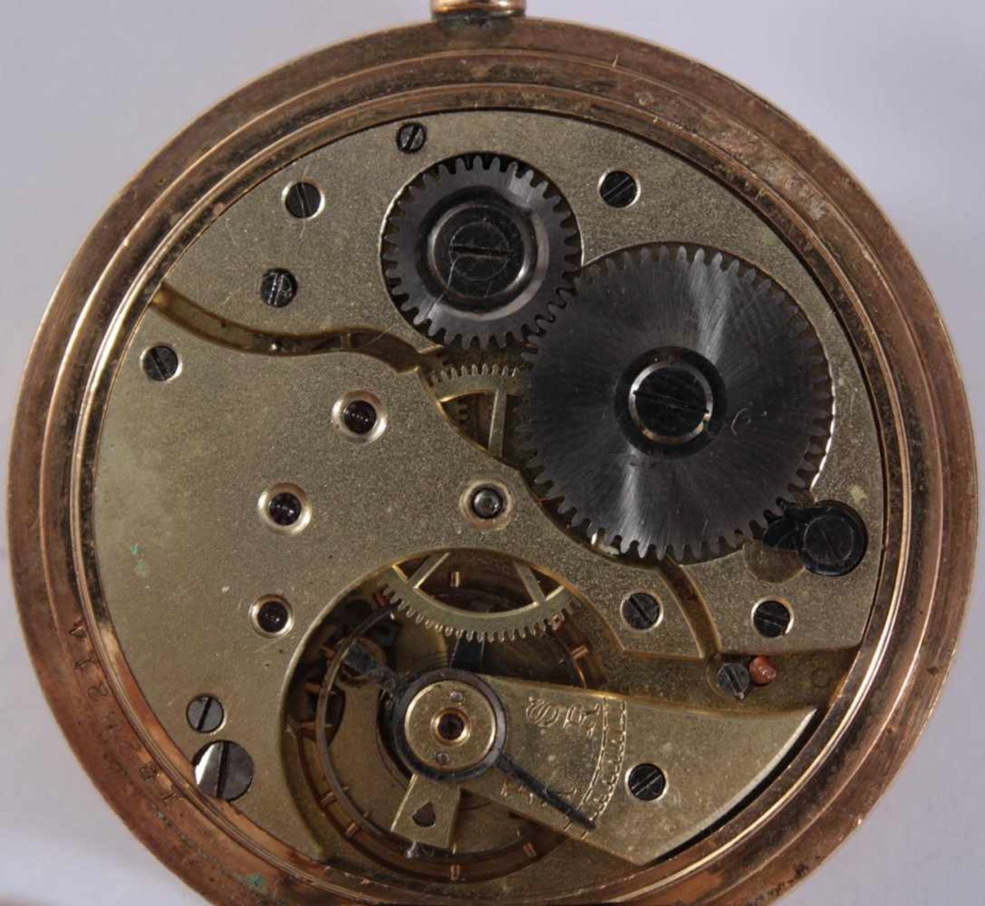 Uhrenkonvolut für Bastler1 Herrentaschenuhr "Illinois", vergoldet, Glas fehlt, beschädigtes - Image 4 of 5