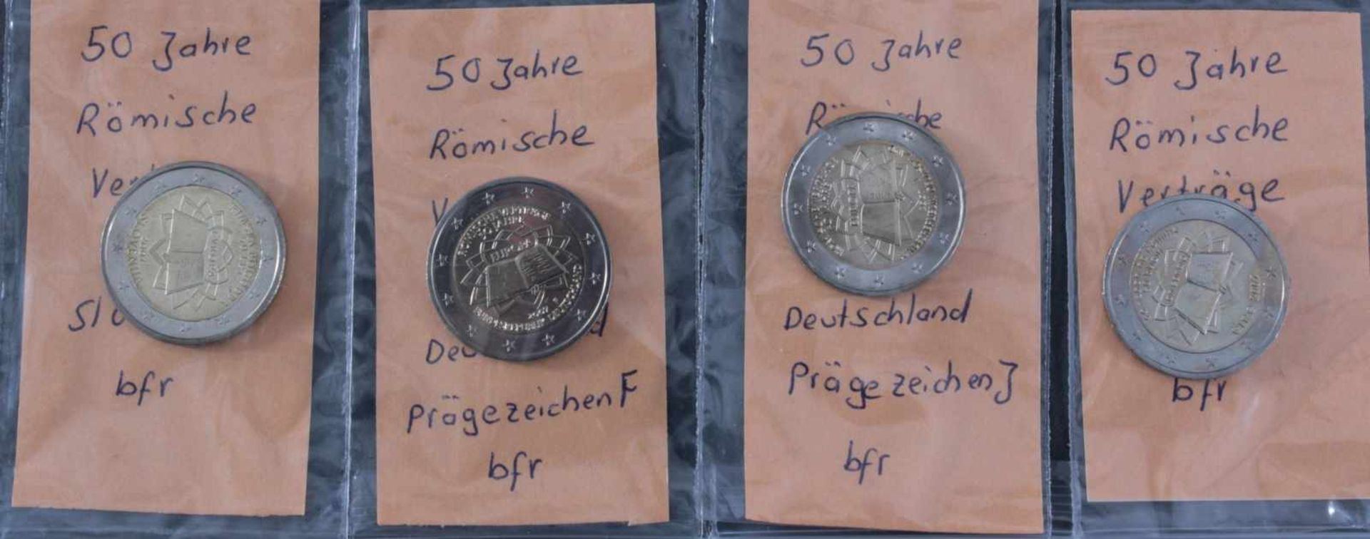 2 Euro 2007 - 50 Jahre Römische VerträgeAlle 17 Münzen (13 Länder, wobei Deutschland mit allen - Bild 3 aus 4