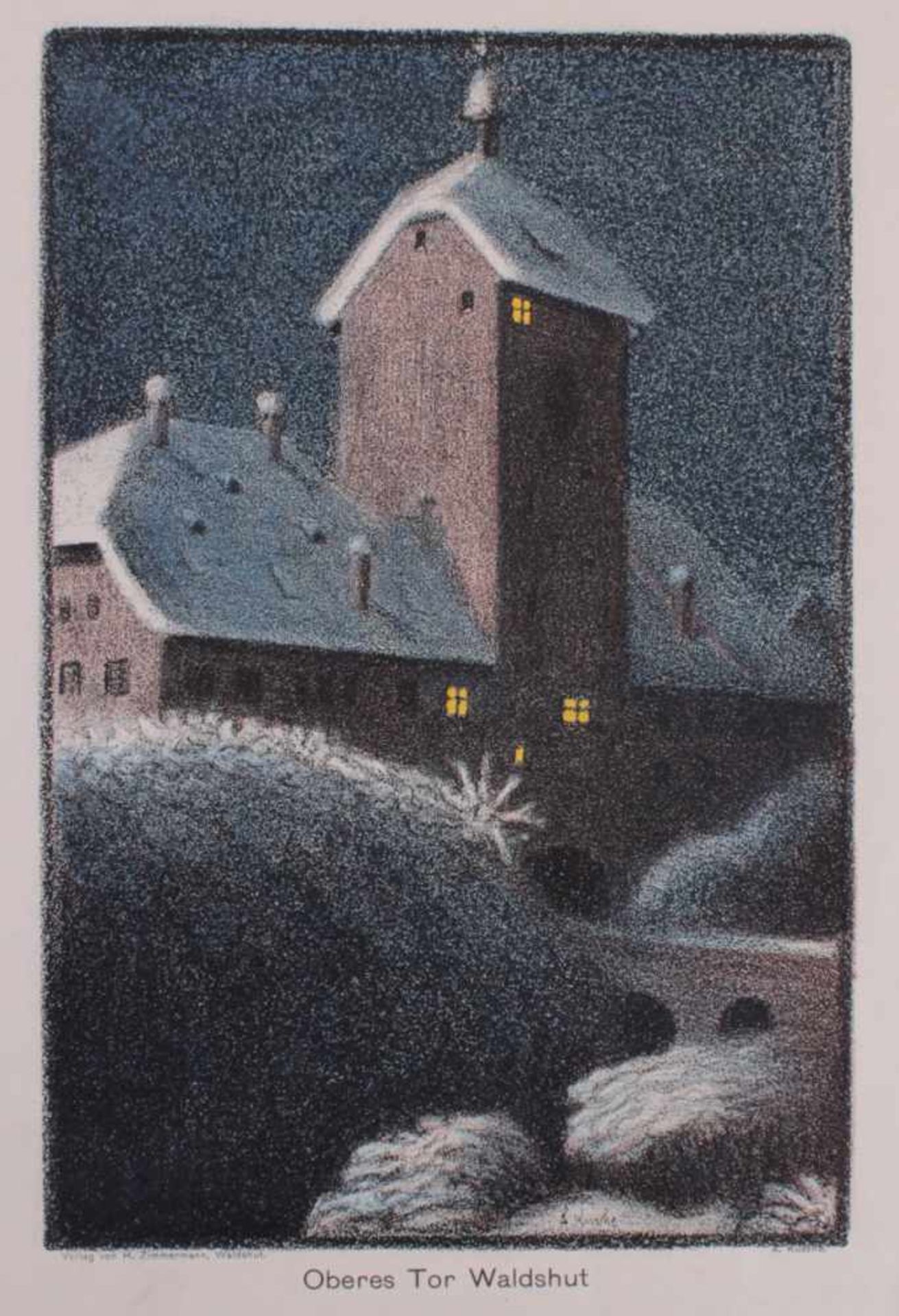 Konvolut GraphikenAlfred Kusche (1884 - Karlsruhe - 1984). Oberes Tor, Waldshut/Oberrhein- - Bild 5 aus 7