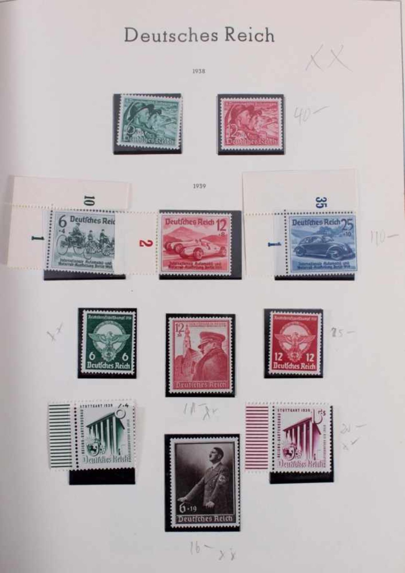 Sammlung Deutsches Reich 1933-1945 mit Nebengebieten, Postfrisch / ungebrauchtDeutsches Reich in den - Bild 20 aus 36