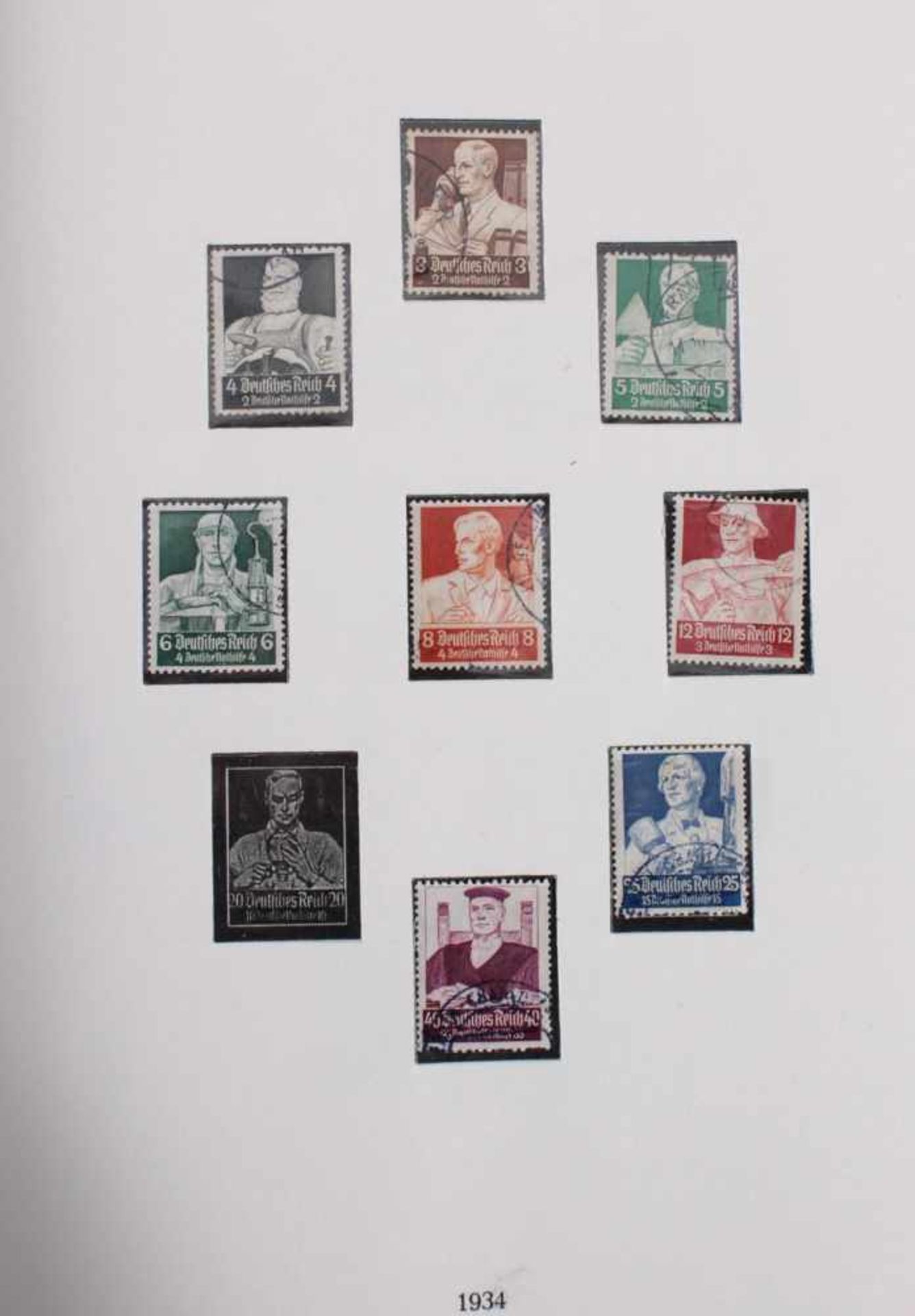 Sammlung Deutsches Reich 1933-1945 GestempeltOhne Blocks mit einigen interessanten Werten und - Bild 6 aus 14