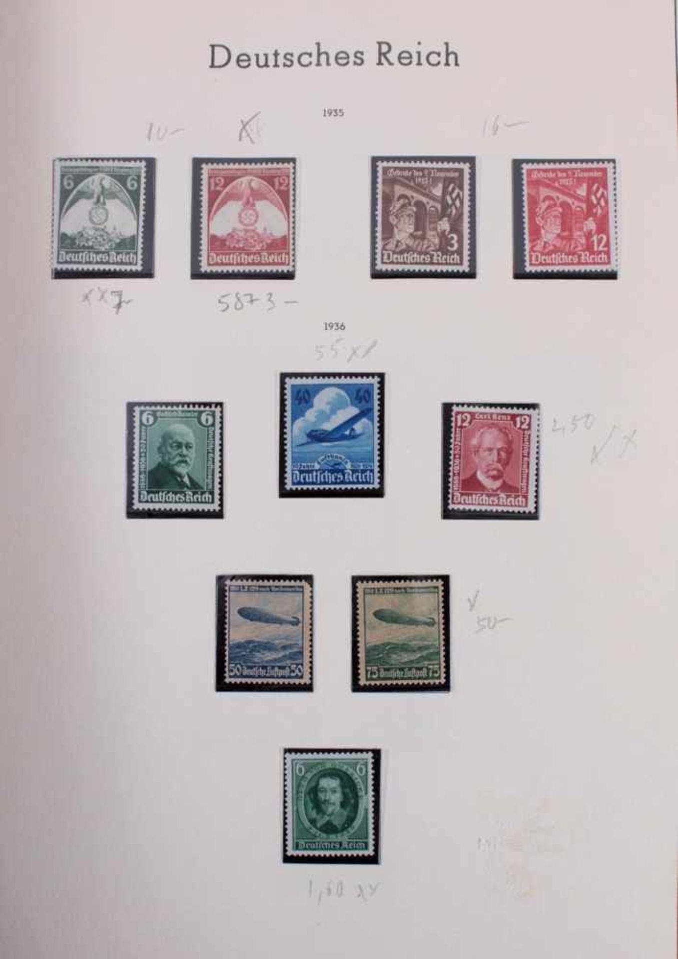 Sammlung Deutsches Reich 1933-1945 mit Nebengebieten, Postfrisch / ungebrauchtDeutsches Reich in den - Bild 10 aus 36