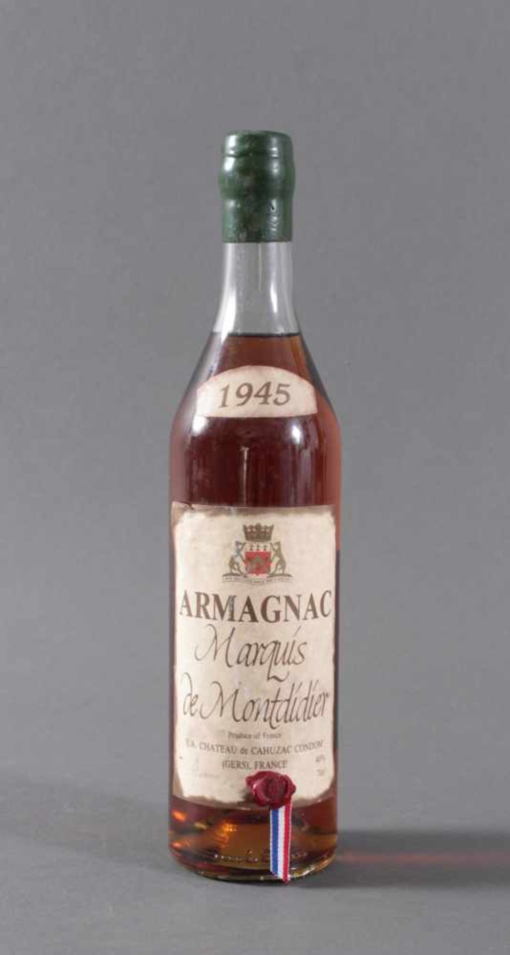 1945er Armagnac Marquis de MontidierChateau de Cahuzac Condom, 40% vol. 70 cl.