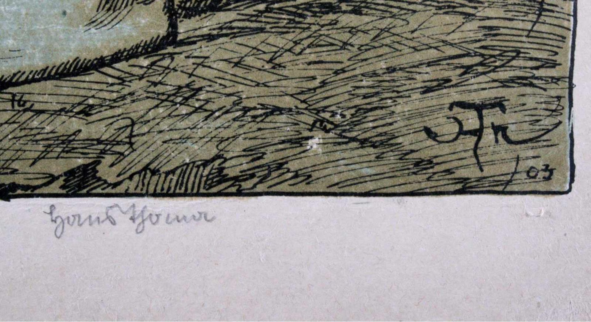 Hans Thoma (1839-1924)Farblithographie, in der Platte mit Monogramm und Datum, unten rechts mit - Bild 2 aus 2