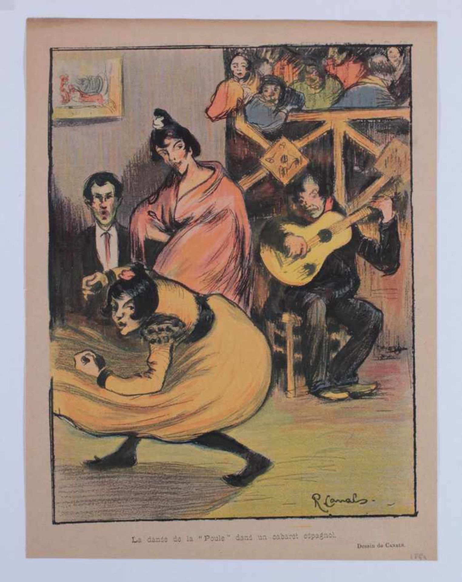 Canals, Ricardo. Spanischer Maler (1876-1931)Tätig in Paris. „La danse de la Poule„. Hühnertanz im - Bild 2 aus 3