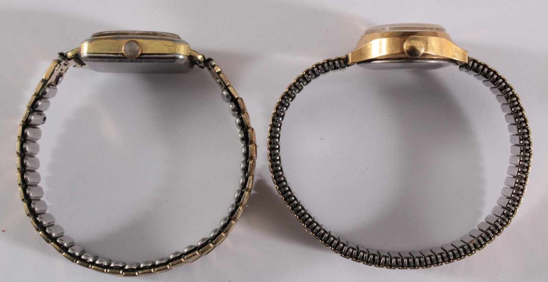 2 Damenarmbanduhren1 Junghans Damenarmbanduhr aus den 70er Jahren, Flexarmband, ovales Gehäuse, - Image 4 of 4
