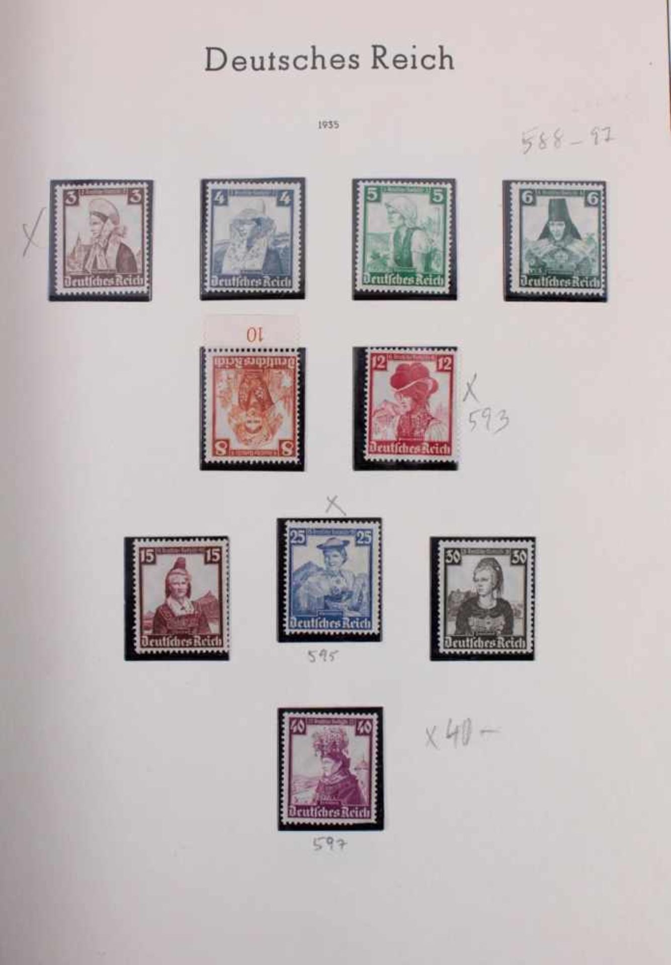 Sammlung Deutsches Reich 1933-1945 mit Nebengebieten, Postfrisch / ungebrauchtDeutsches Reich in den - Bild 9 aus 36