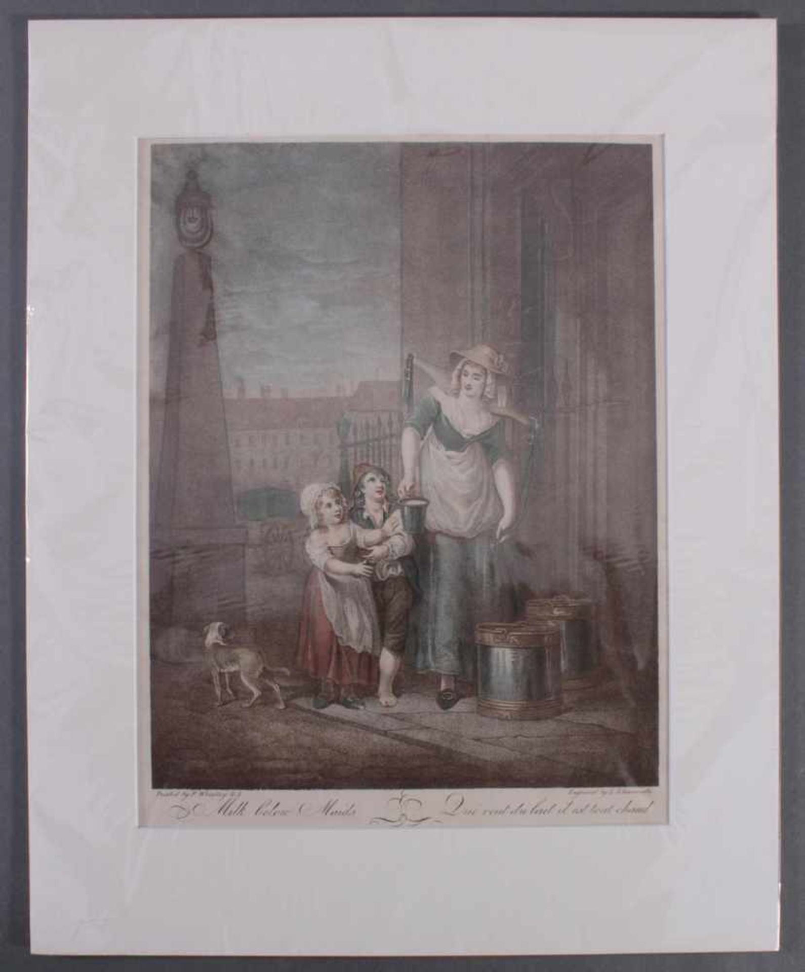 Luigi Schiavonetti (1765 - Bassano - 1810)War tätig in London. Milk below Maids - Milchmagd mit