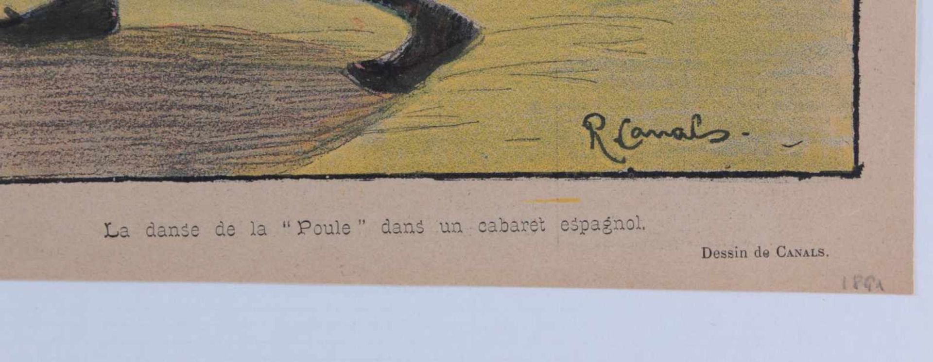 Canals, Ricardo. Spanischer Maler (1876-1931)Tätig in Paris. „La danse de la Poule„. Hühnertanz im - Bild 3 aus 3