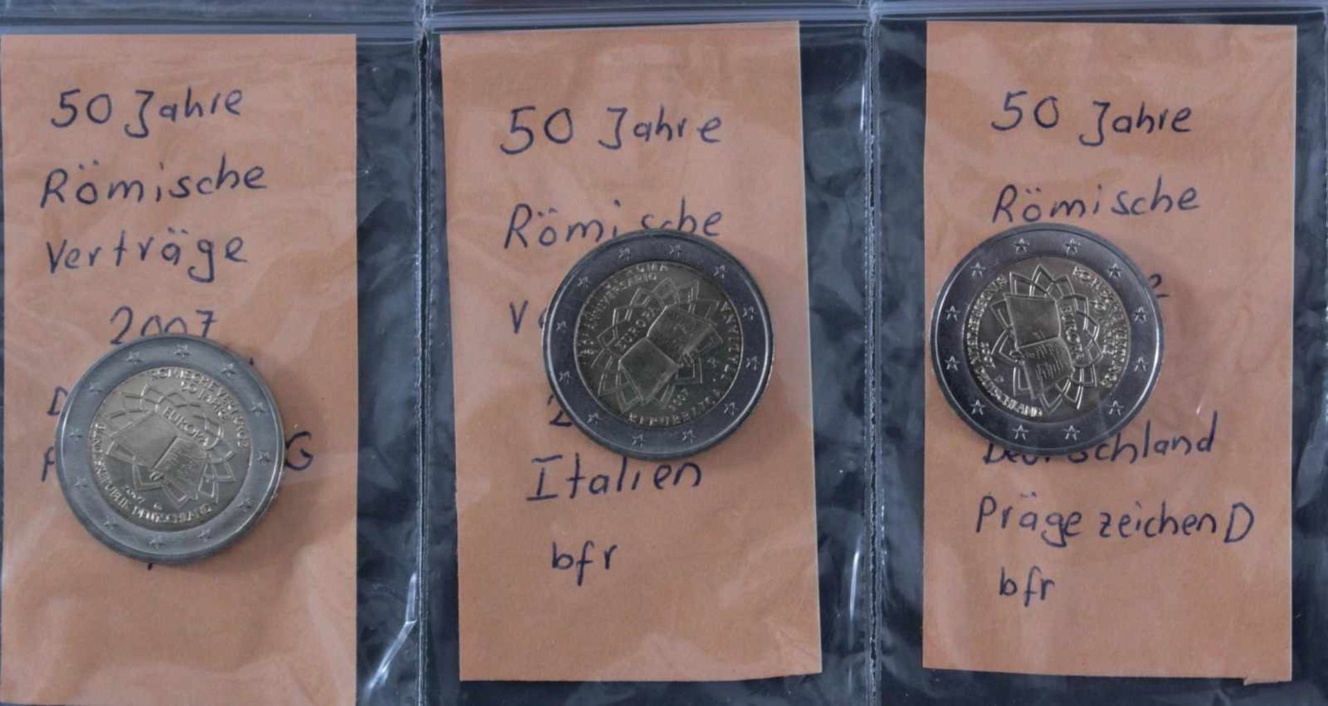 2 Euro 2007 - 50 Jahre Römische VerträgeAlle 17 Münzen (13 Länder, wobei Deutschland mit allen - Bild 4 aus 4