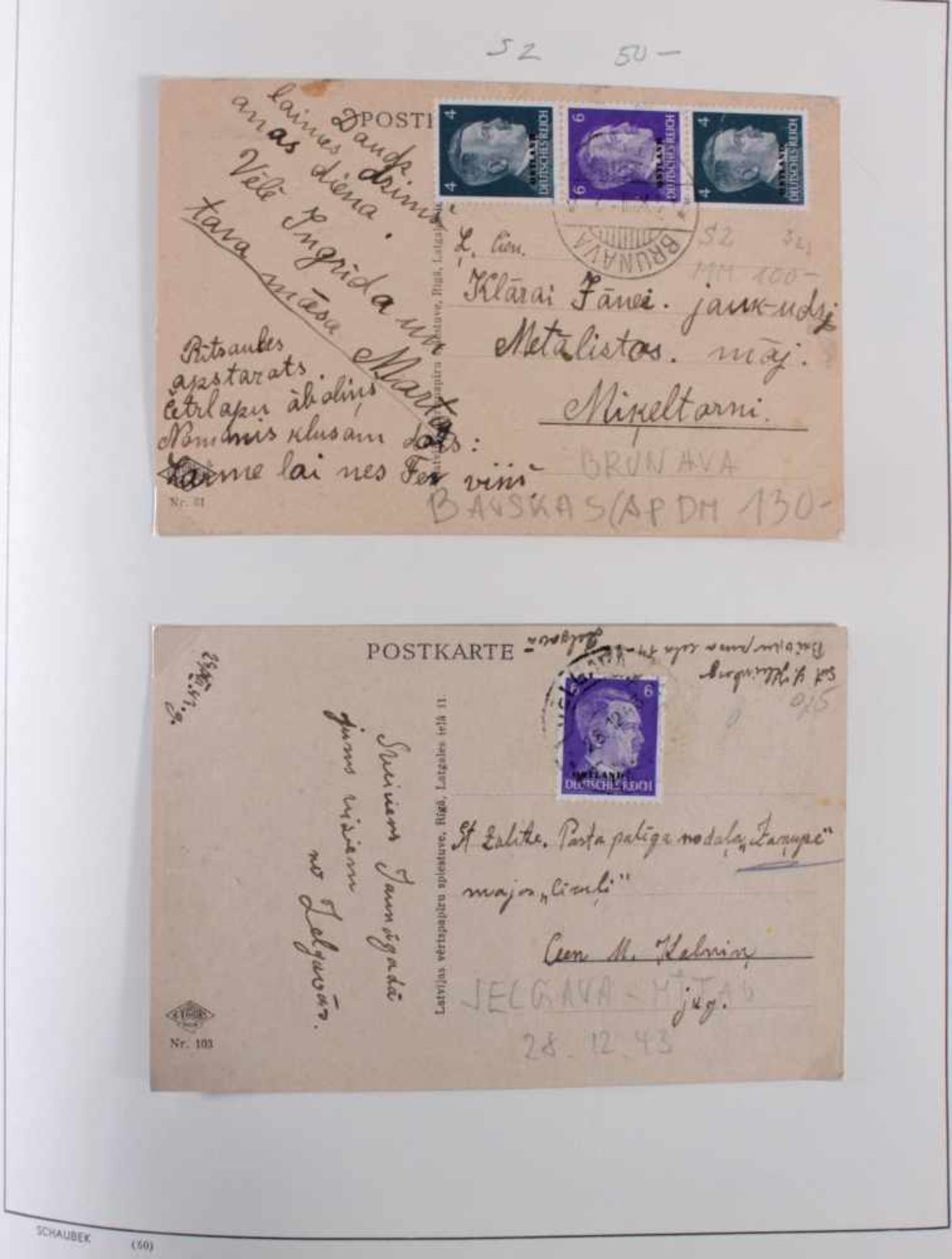 Lettland, gestempelte Sammlung 1918-1940 mit Belegen!1 Album. Sammlung mit auch einigen besseren - Image 21 of 23