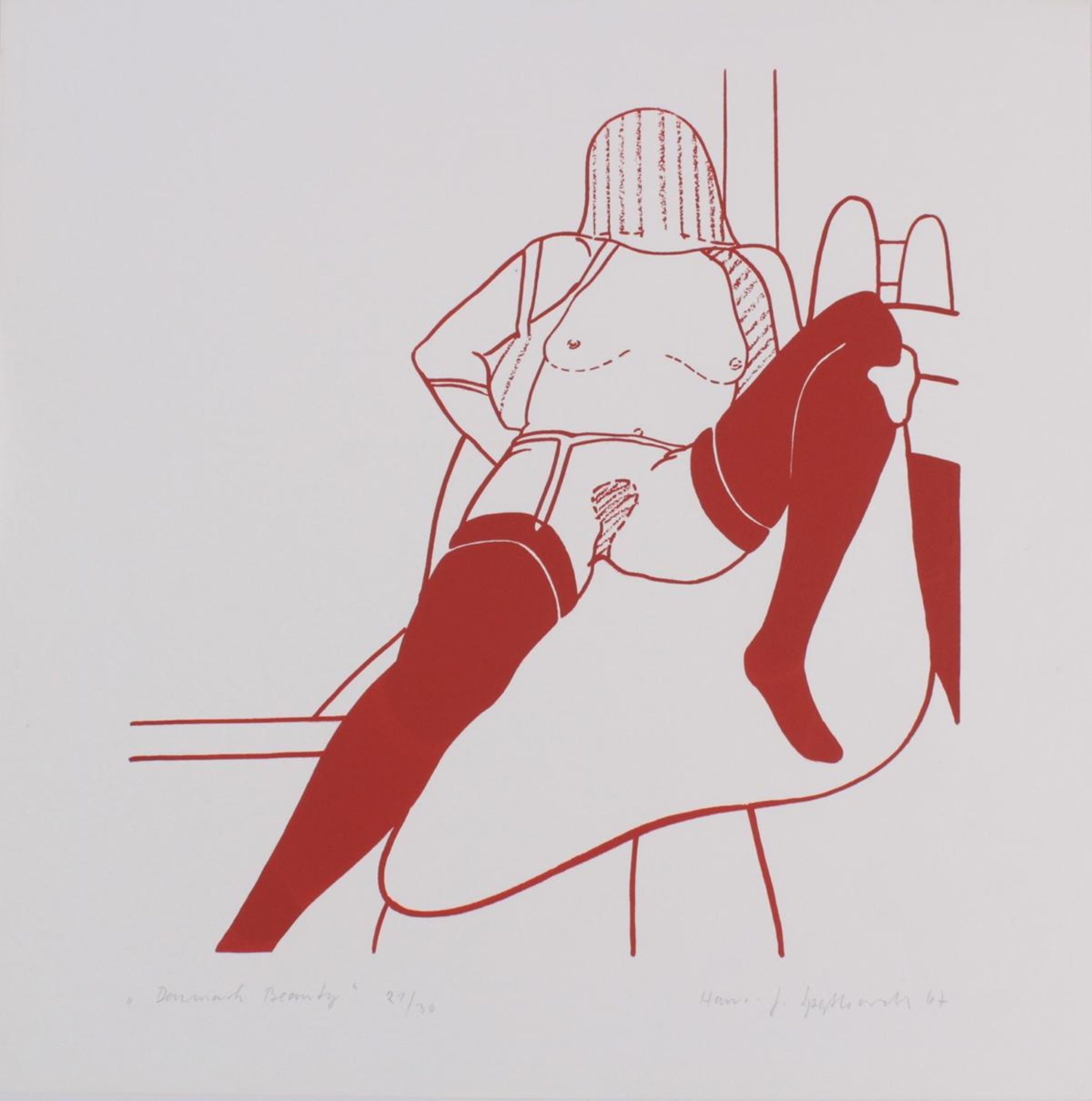 Hans Joachim Speßhardt (Berlin 1935 - lebt u. arbeitet in Berlin)„Erotische Abbildung einer - Bild 2 aus 4