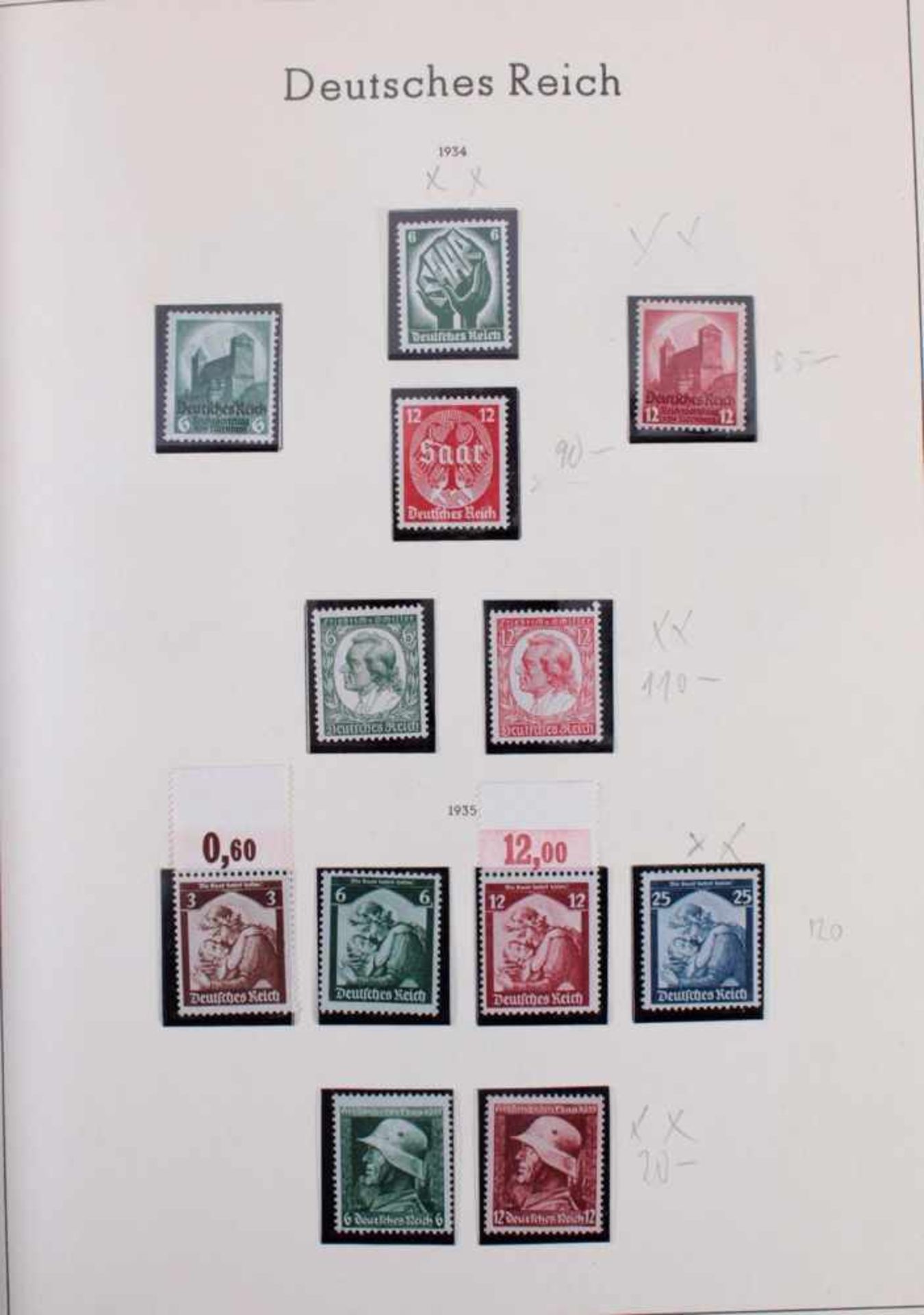Sammlung Deutsches Reich 1933-1945 mit Nebengebieten, Postfrisch / ungebrauchtDeutsches Reich in den - Bild 5 aus 36