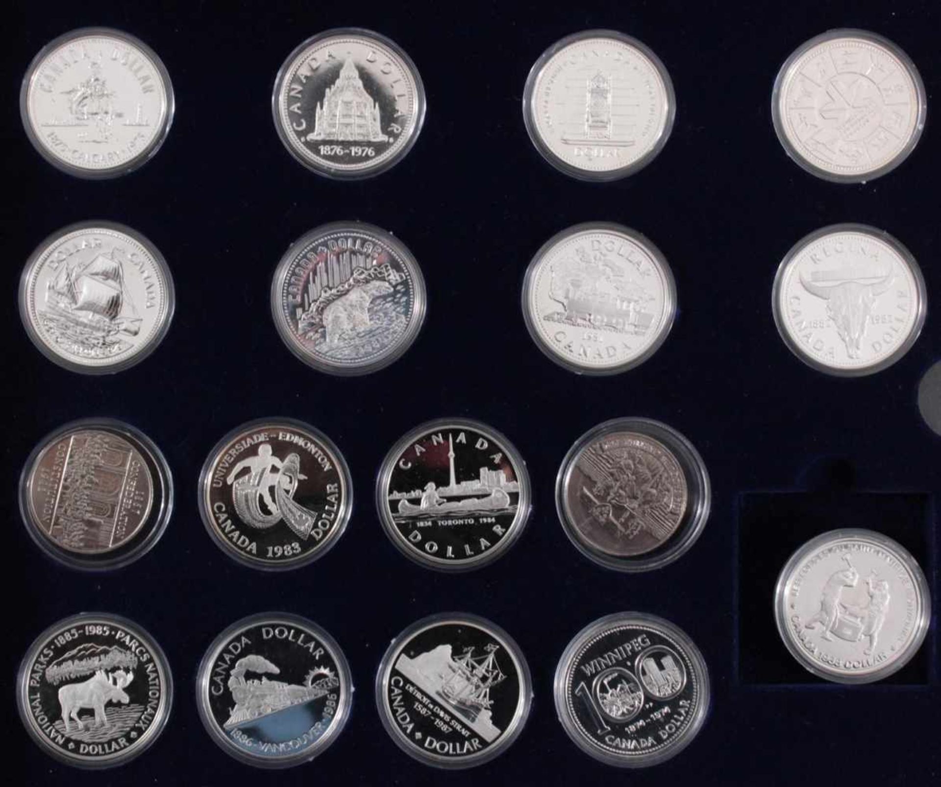 Kanada - Die Offiziellen Silber-Gedenkmünzen33 Stück, alle Polierte Platte und in Münzkapseln - Bild 3 aus 5