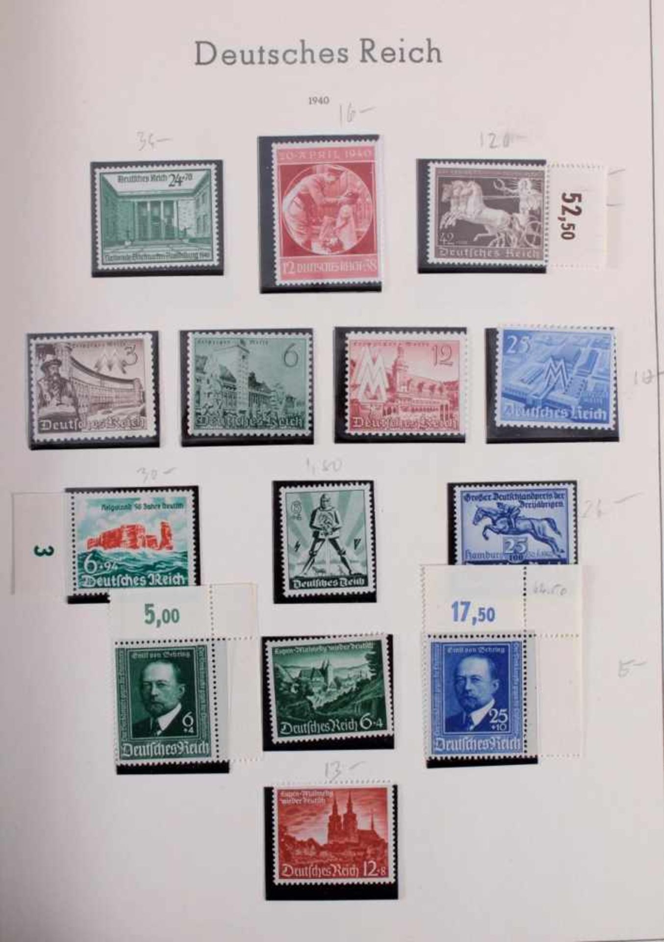 Sammlung Deutsches Reich 1933-1945 mit Nebengebieten, Postfrisch / ungebrauchtDeutsches Reich in den - Bild 23 aus 36