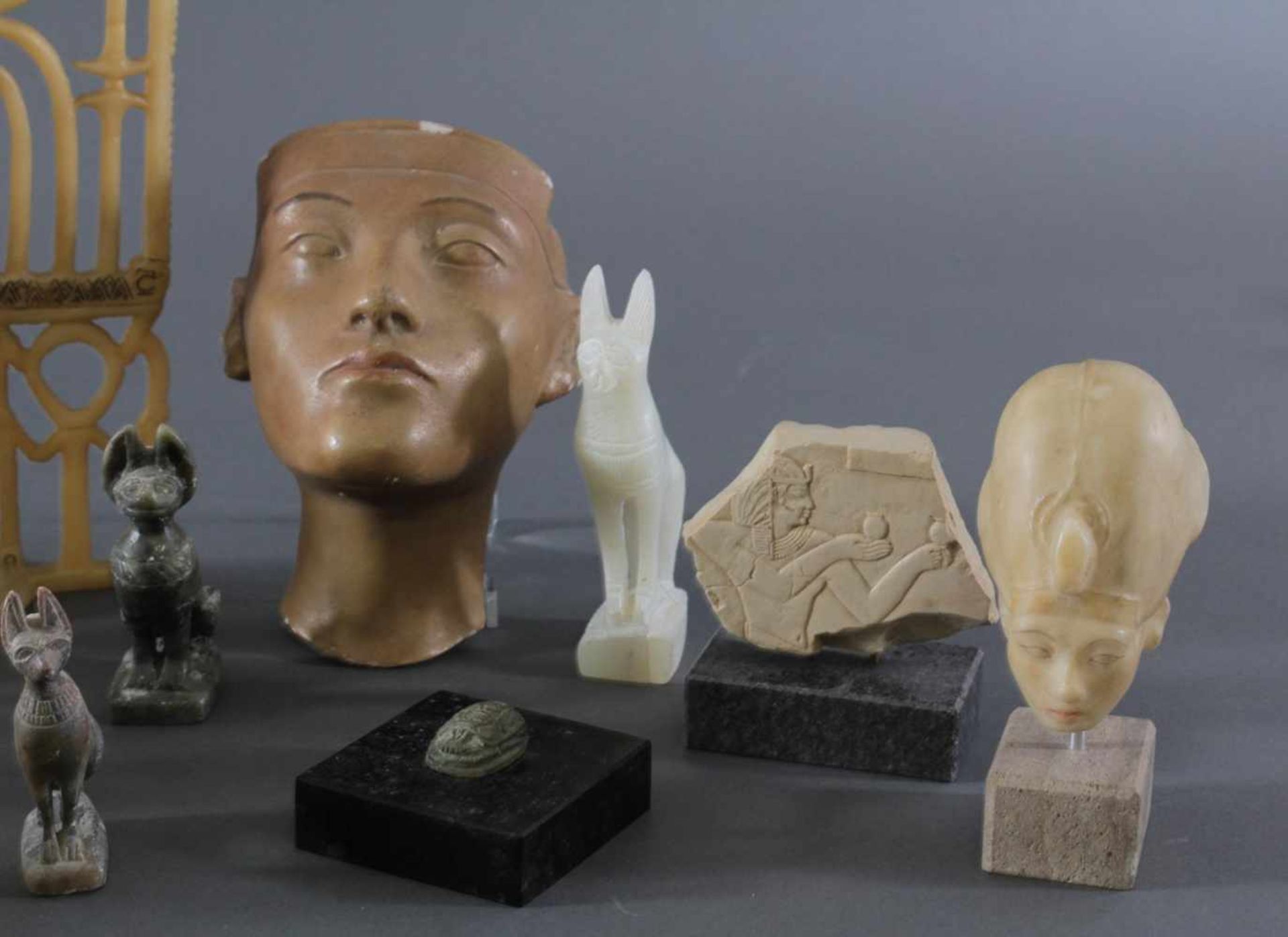 Museums-Replikat Sammlung, Ägyptische Figuren16 Stück, unterschiedliche Darstellungen, - Bild 4 aus 4