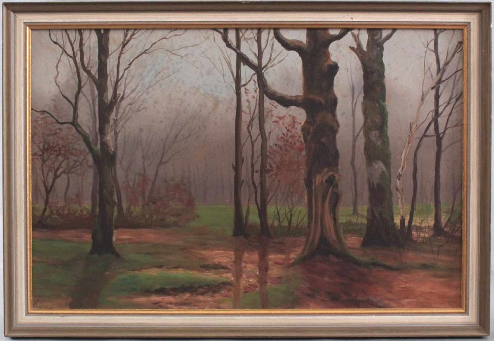 J. Rump ?-?. Baltische Landschaft um 1900Öl auf Karton gemalt, unten links signiert, gerahmt, ca. 31