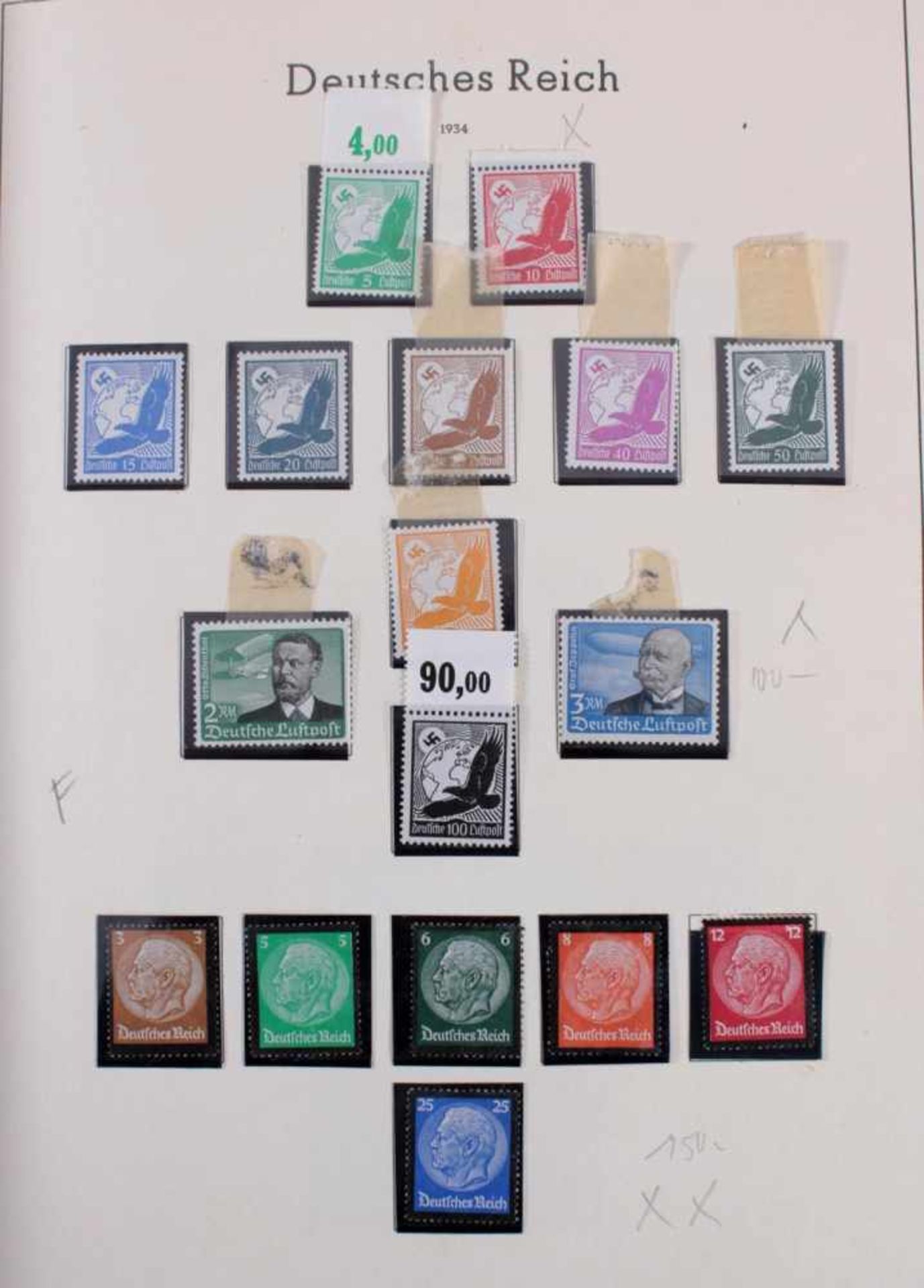 Sammlung Deutsches Reich 1933-1945 mit Nebengebieten, Postfrisch / ungebrauchtDeutsches Reich in den - Bild 4 aus 36