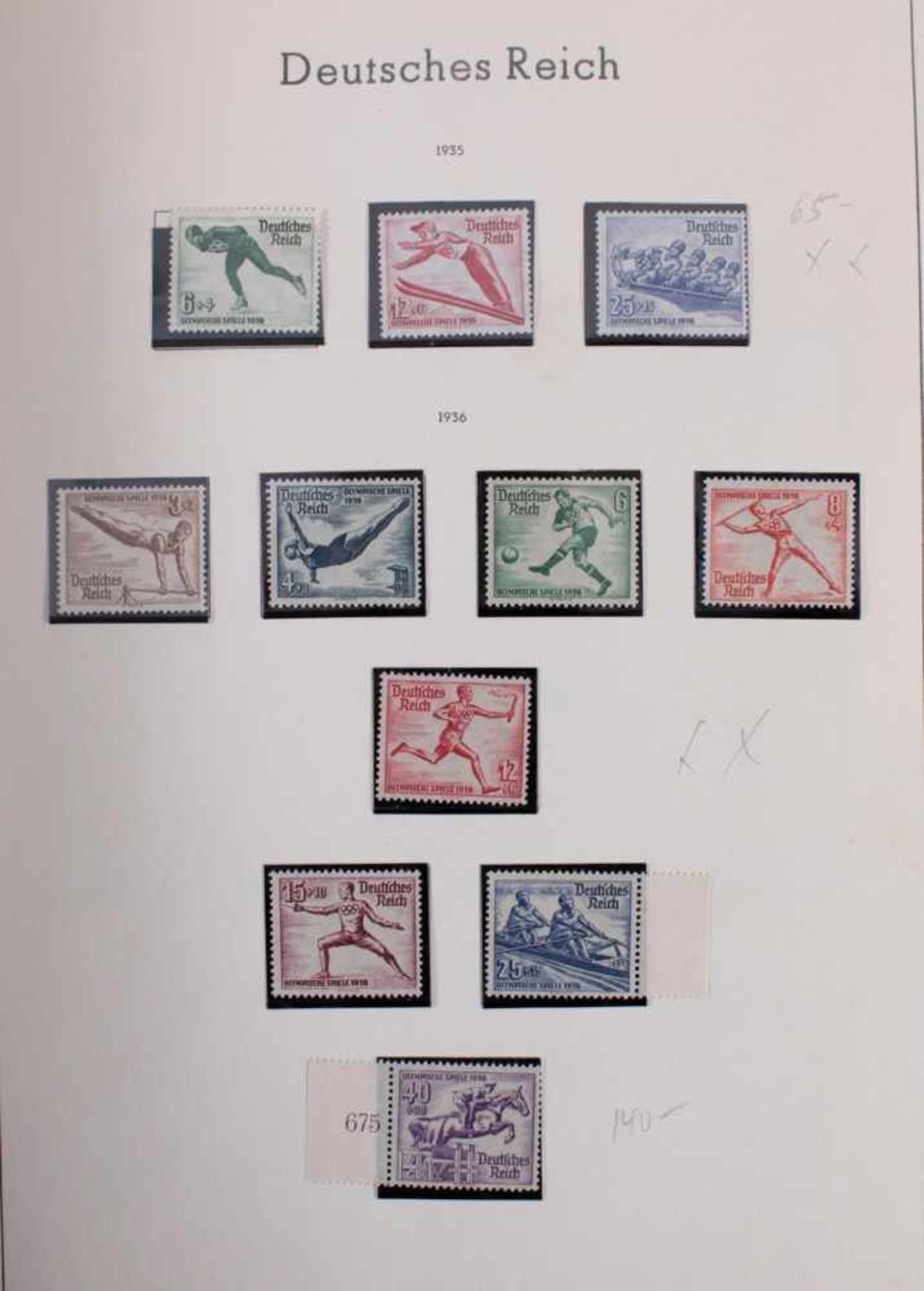Sammlung Deutsches Reich 1933-1945 mit Nebengebieten, Postfrisch / ungebrauchtDeutsches Reich in den - Bild 11 aus 36