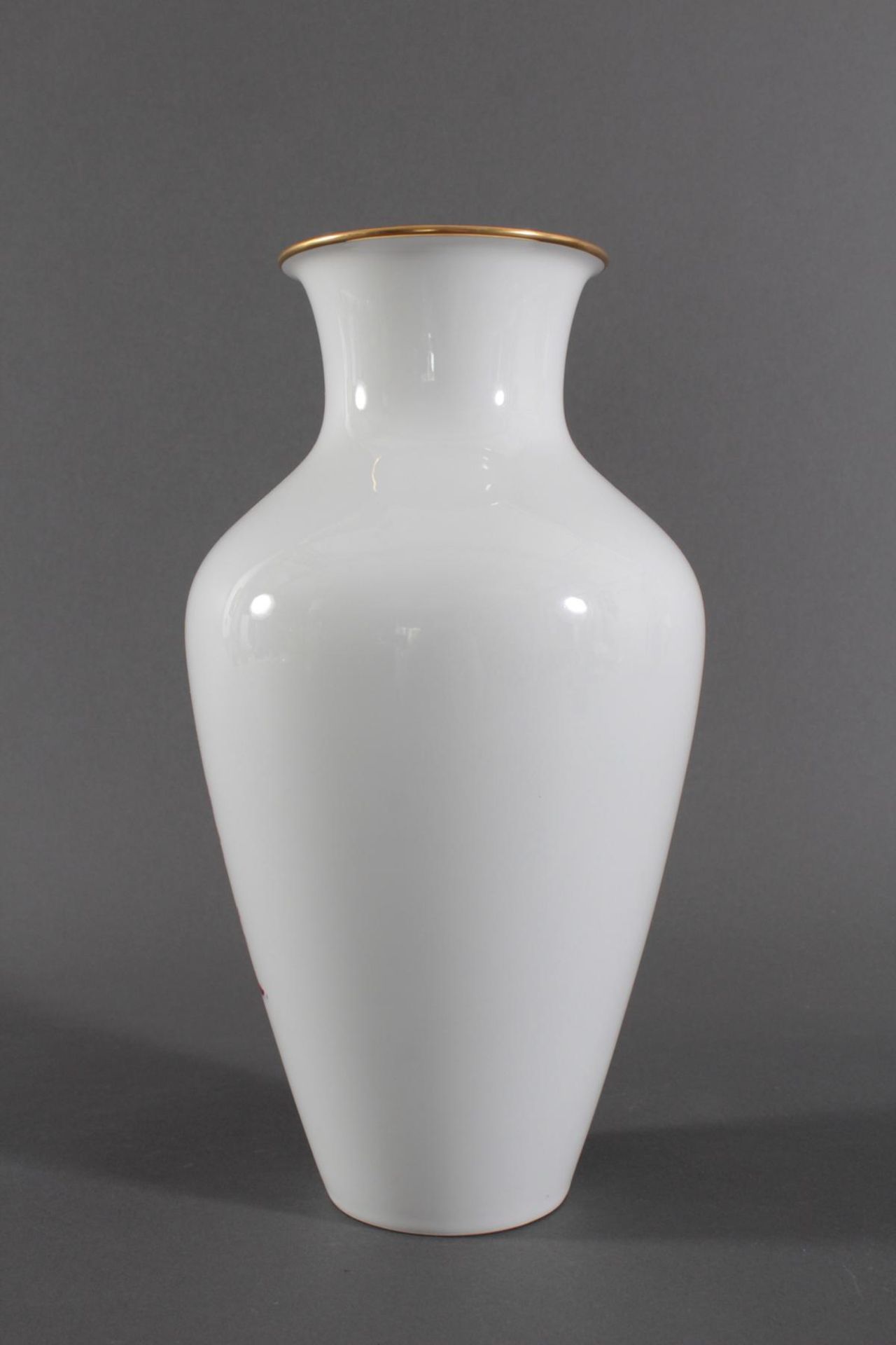 Große Vase, Höchster Porzellanmanufaktur, Malersignatur Kurt SchröderWeißporzellan, Balustervase, - Bild 3 aus 4